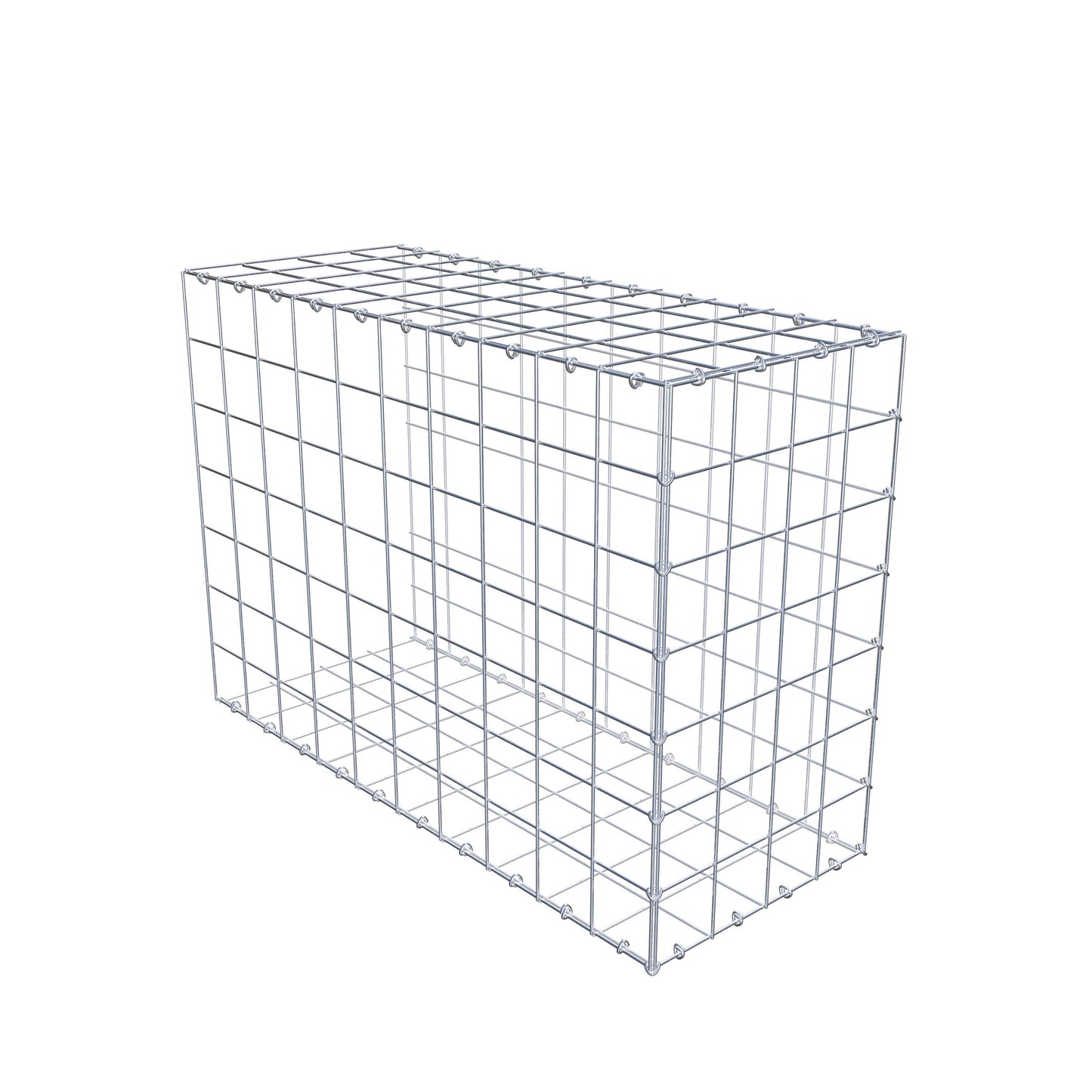 Monteret gabion type 2 100 cm x 70 cm x 40 cm (L x H x D), maskestørrelse 10 cm x 10 cm, C-ring