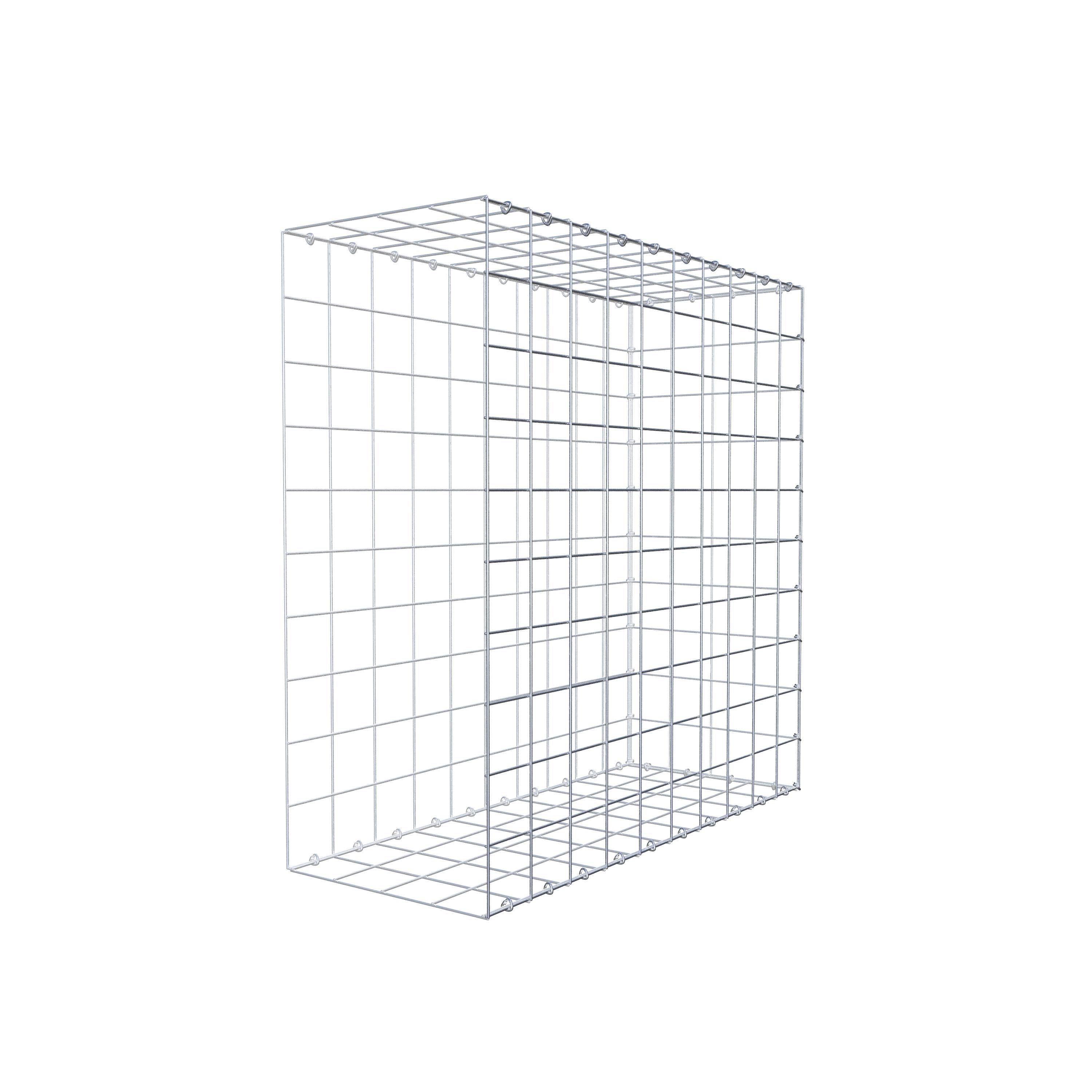 Mounted gabion type 2 100 cm x 100 cm x 40 cm (L x H x D), mesh size 10 cm x 10 cm, C-ring