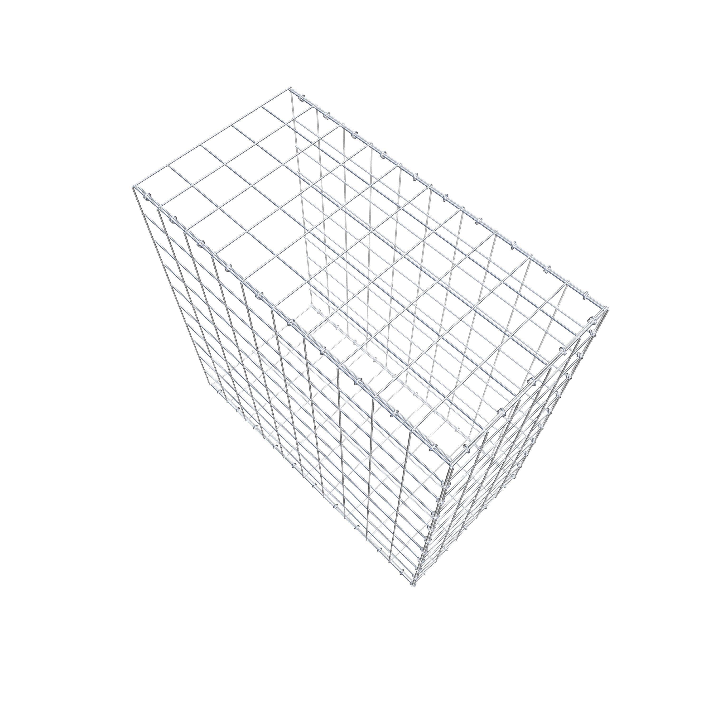 Mounted gabion type 2 100 cm x 100 cm x 50 cm (L x H x D), mesh size 10 cm x 10 cm, C-ring