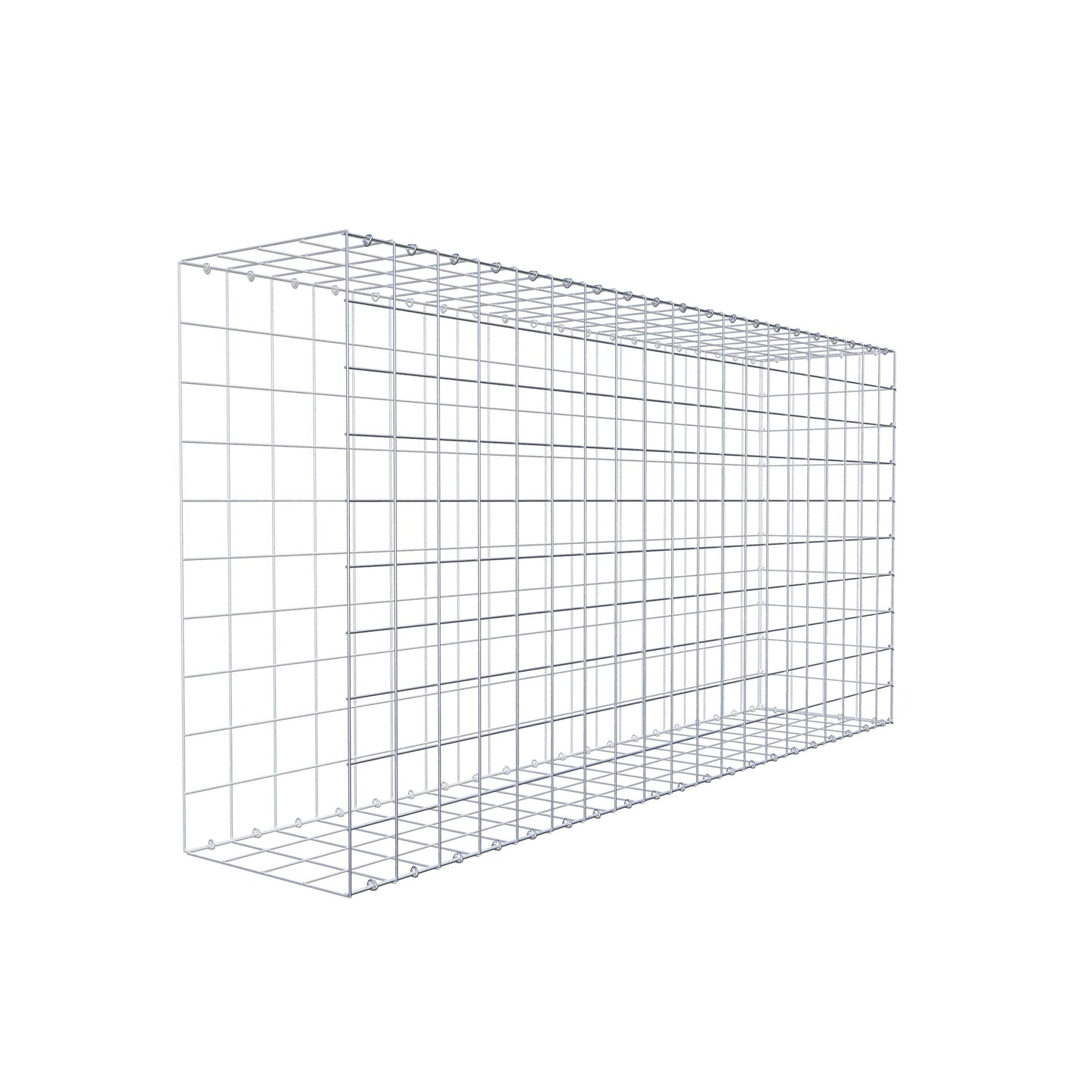 Monteret gabion type 2 200 cm x 100 cm x 40 cm (L x H x D), maskestørrelse 10 cm x 10 cm, C-ring