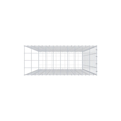 Monteret gabion type 2 200 cm x 100 cm x 40 cm (L x H x D), maskestørrelse 10 cm x 10 cm, C-ring