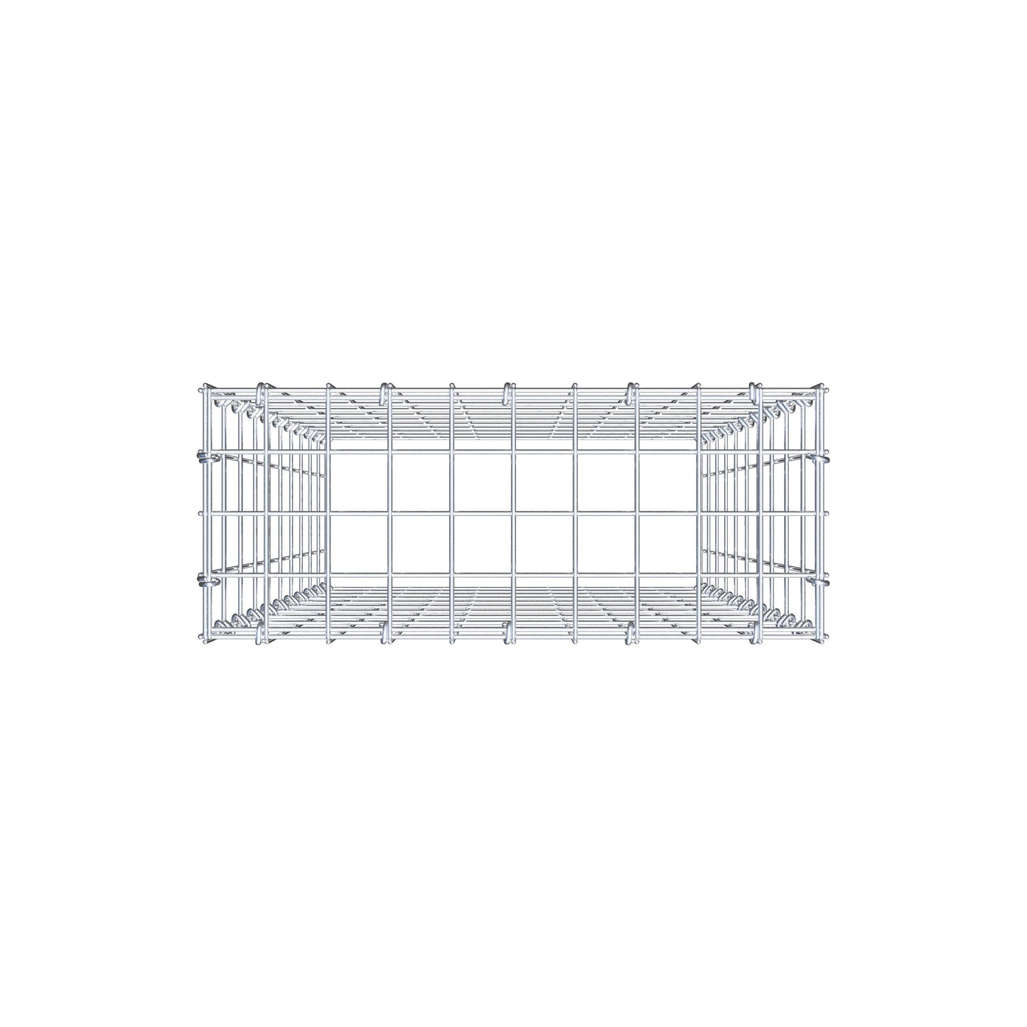 Gavión complementario de tipo 3 100 cm x 50 cm x 20 cm (largo x alto x fondo), malla 5 cm x 10 cm, anillo en C