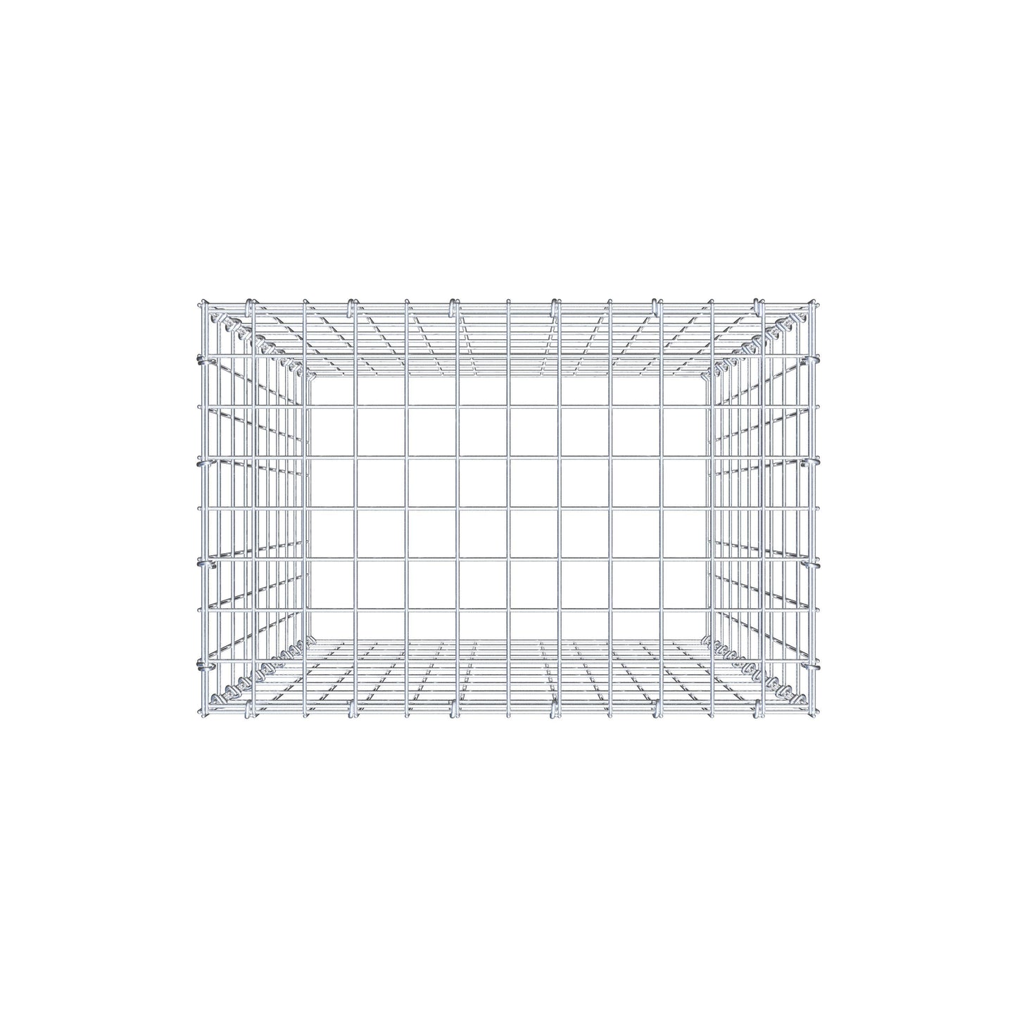 Monteret gabion type 3 100 cm x 60 cm x 40 cm (L x H x D), maskestørrelse 5 cm x 10 cm, C-ring