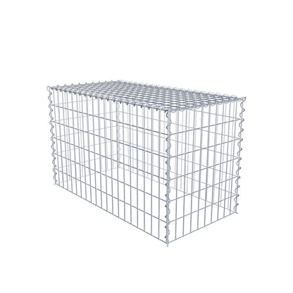Opvokset gabion type 3 100 cm x 60 cm x 50 cm (L x H x D), maskestørrelse 5 cm x 10 cm, spiral