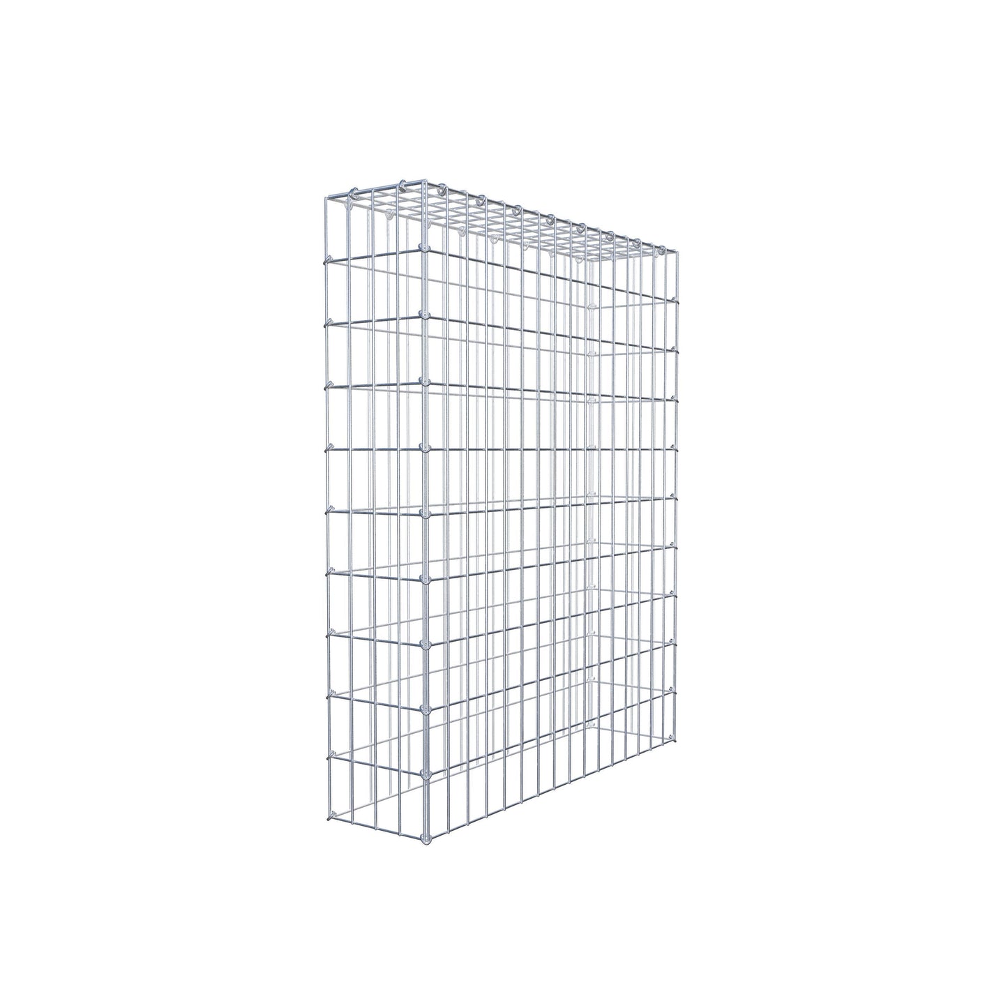 Mounted gabion type 3 100 cm x 80 cm x 20 cm (L x H x D), mesh size 5 cm x 10 cm, C-ring