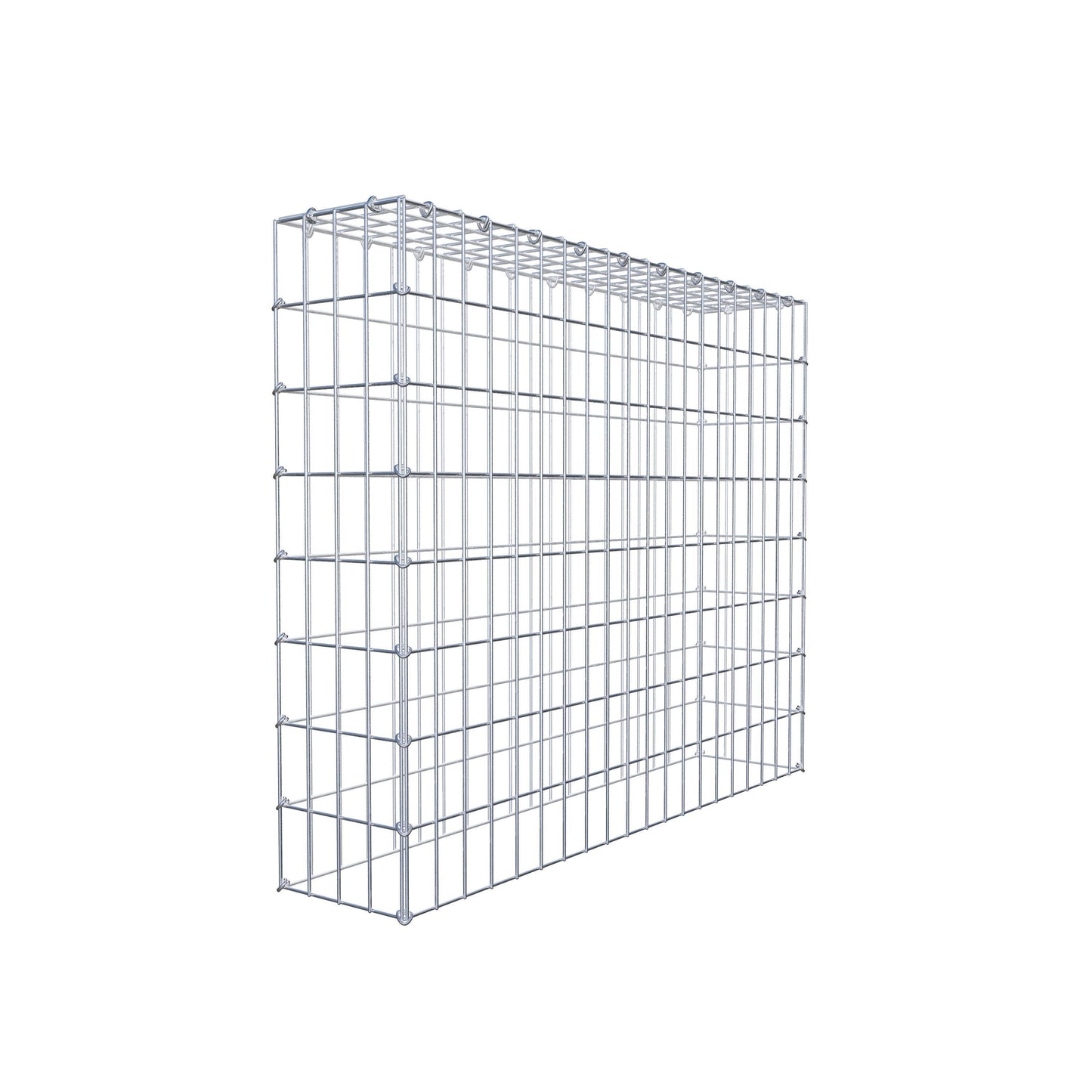 Mounted gabion type 3 100 cm x 80 cm x 20 cm (L x H x D), mesh size 5 cm x 10 cm, C-ring