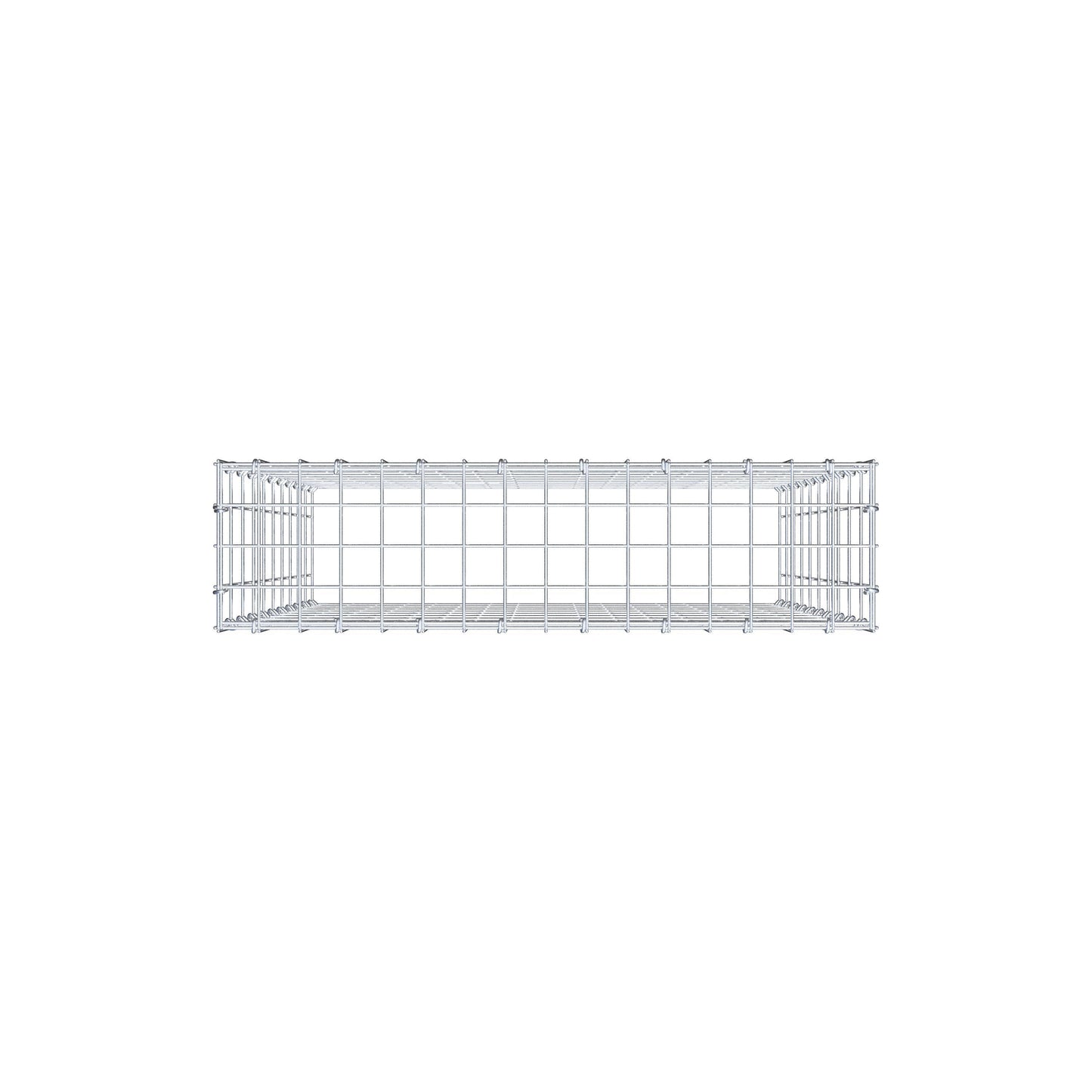 Mounted gabion type 3 100 cm x 80 cm x 20 cm (L x H x D), mesh size 5 cm x 10 cm, C-ring