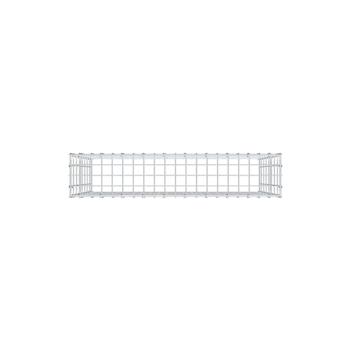 Mounted gabion type 3 100 cm x 80 cm x 20 cm (L x H x D), mesh size 5 cm x 10 cm, C-ring