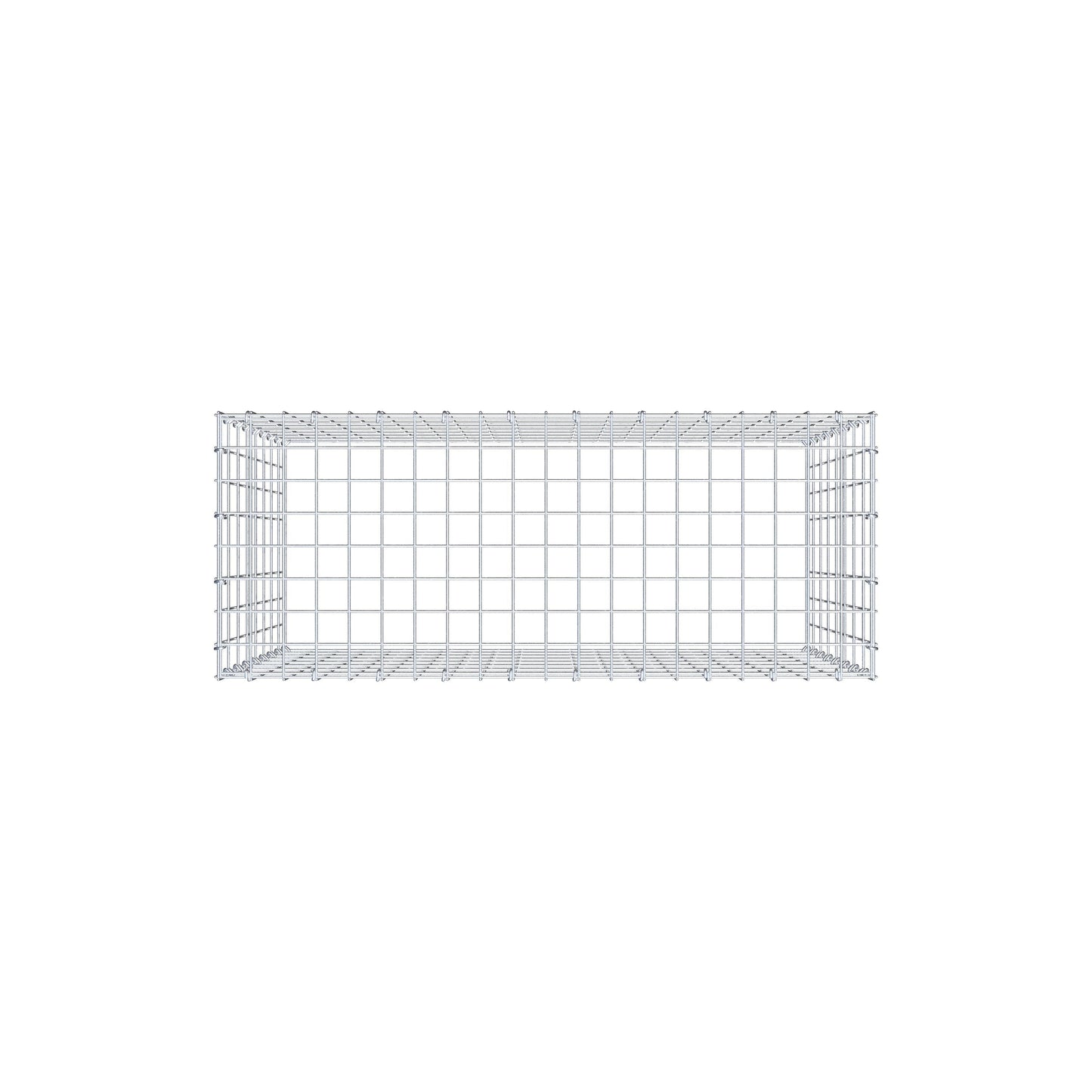Anbaugabione Typ 3 100 cm x 80 cm x 40 cm (L x H x T), Maschenweite 5 cm x 10 cm, C-Ring