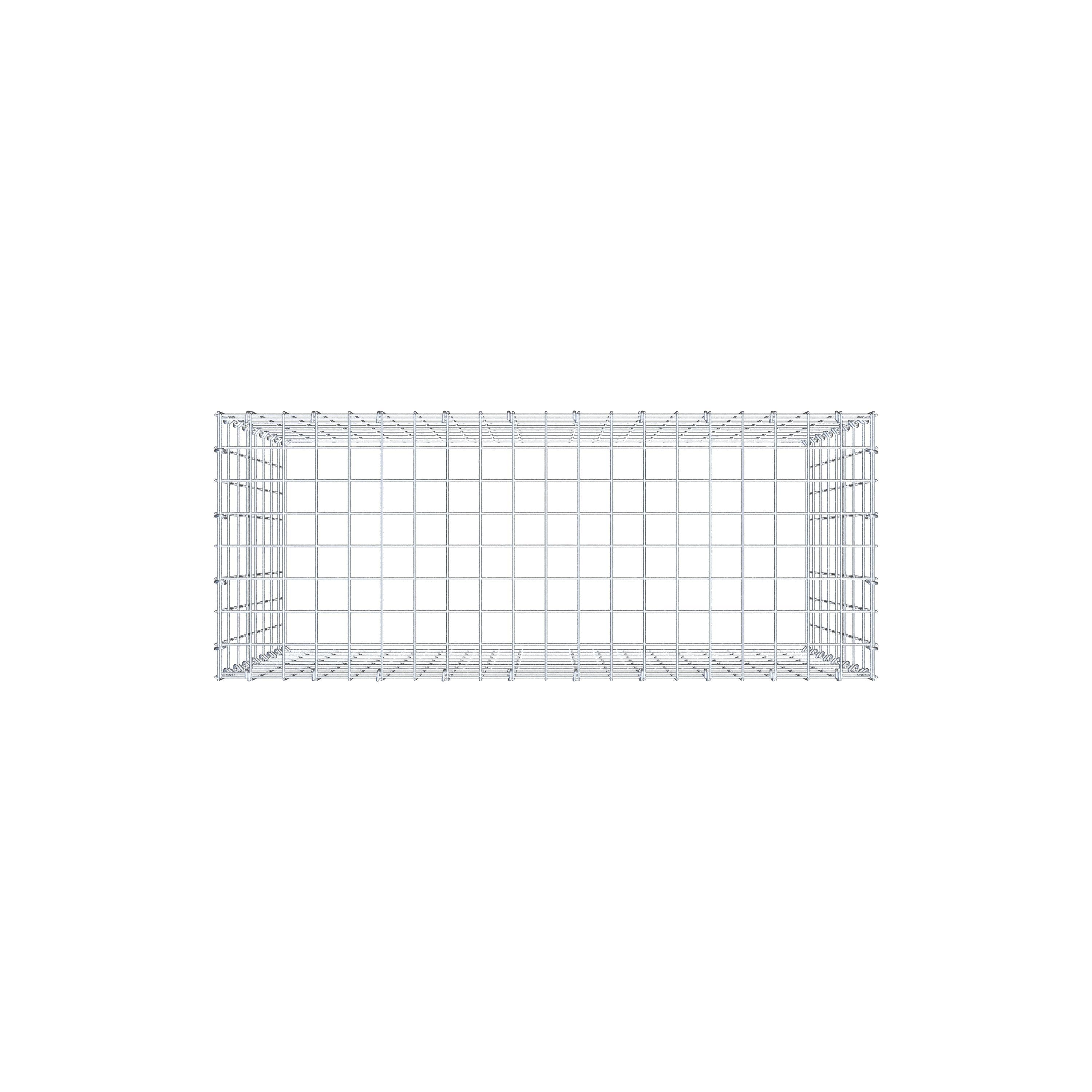 Anbaugabione Typ 3 100 cm x 80 cm x 40 cm (L x H x T), Maschenweite 5 cm x 10 cm, C-Ring