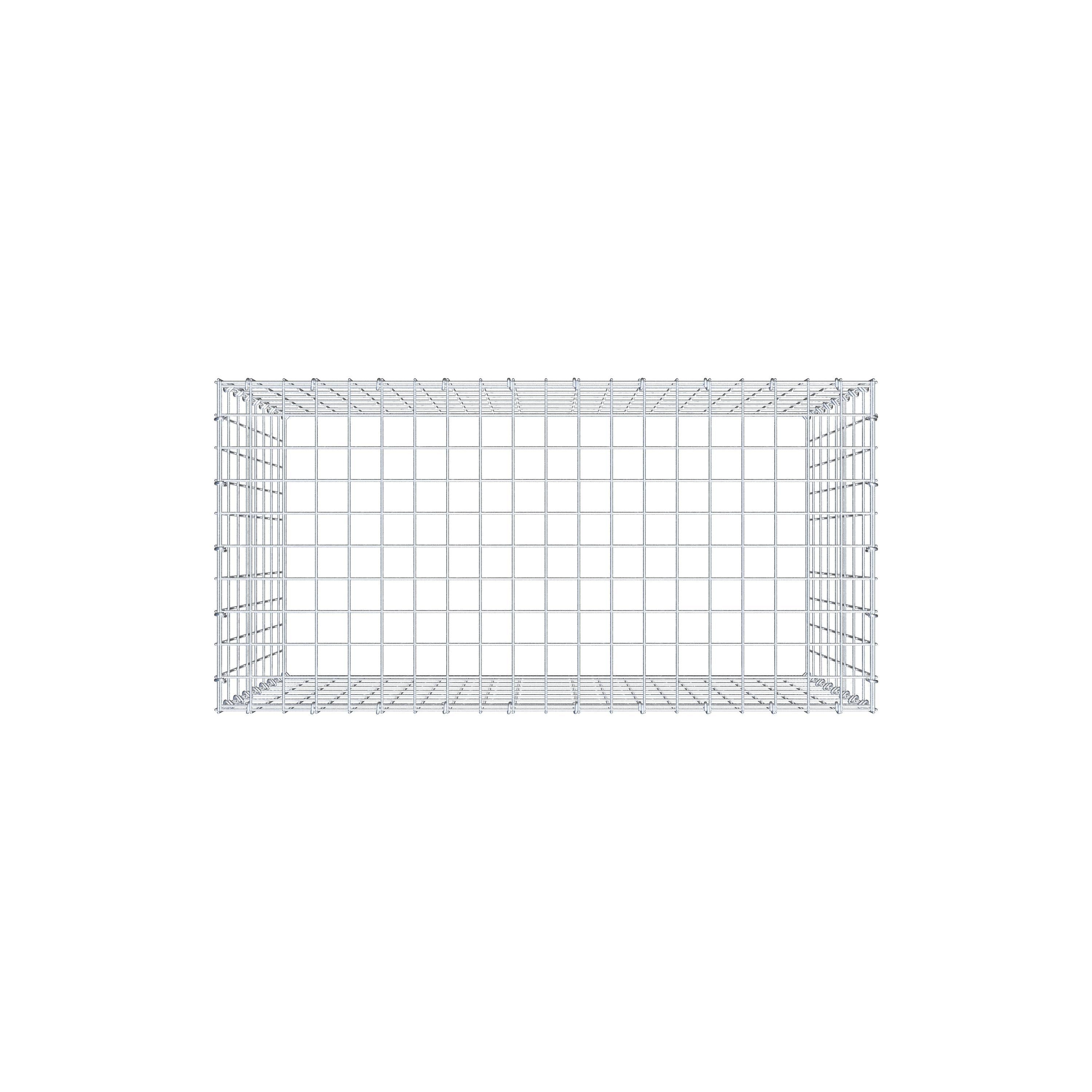 Anbaugabione Typ 3 100 cm x 80 cm x 50 cm (L x H x T), Maschenweite 5 cm x 10 cm, C-Ring