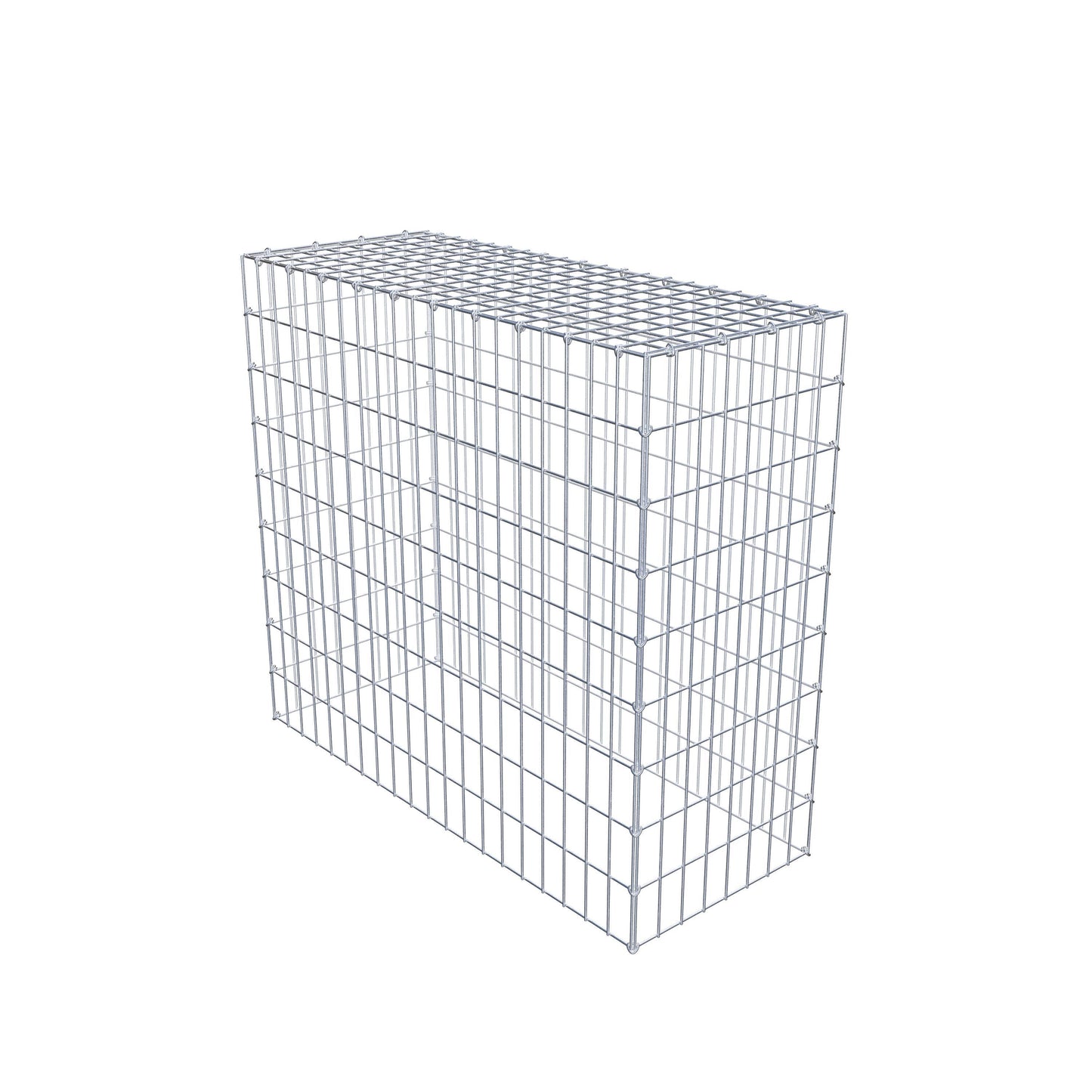 Monteret gabion type 3 100 cm x 90 cm x 40 cm (L x H x D), maskestørrelse 5 cm x 10 cm, C-ring