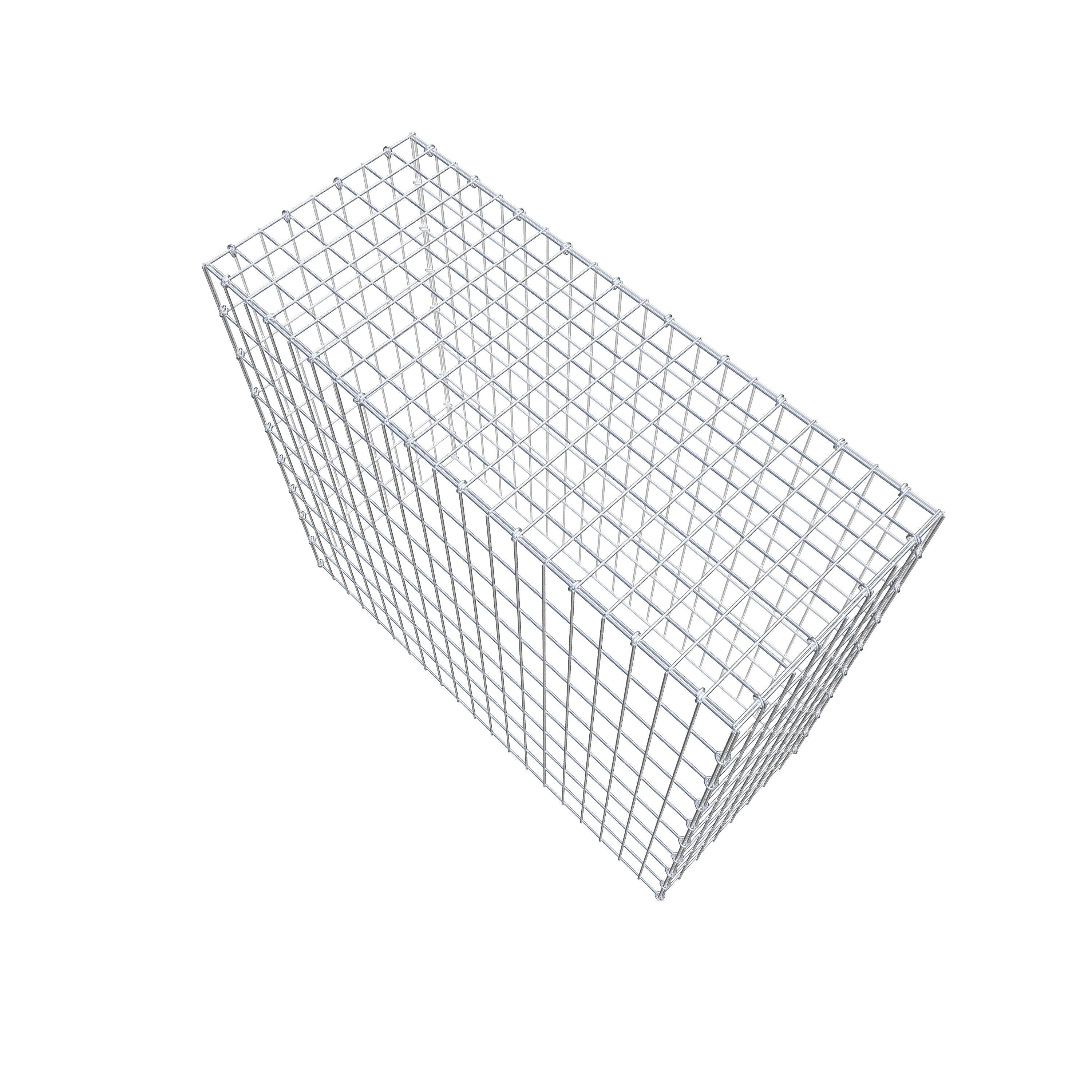 Monteret gabion type 3 100 cm x 90 cm x 40 cm (L x H x D), maskestørrelse 5 cm x 10 cm, C-ring