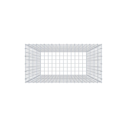 Monteret gabion type 3 200 cm x 100 cm x 50 cm (L x H x D), maskestørrelse 5 cm x 10 cm, C-ring