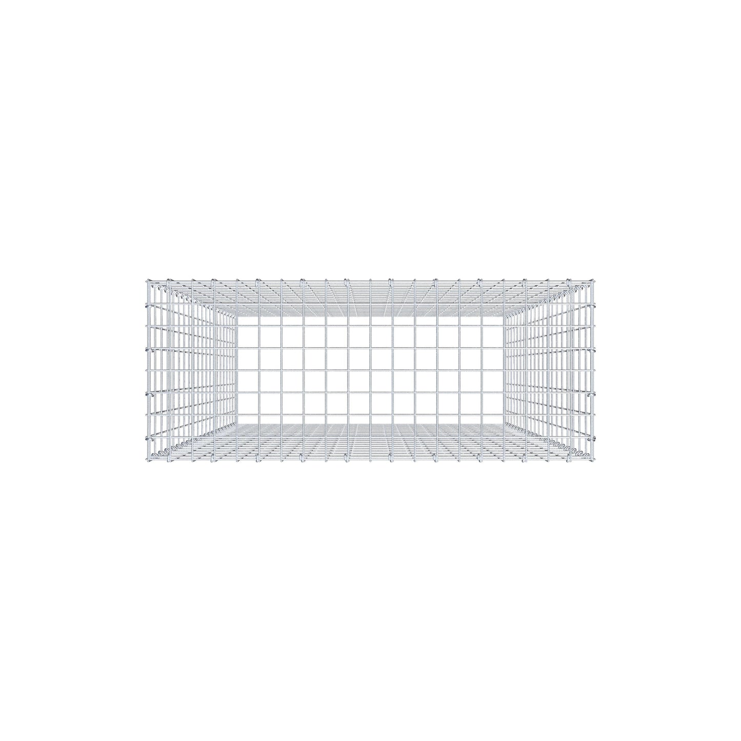 Anbaugabione Typ 3 200 cm x 100 cm x 40 cm (L x H x T), Maschenweite 5 cm x 10 cm, C-Ring