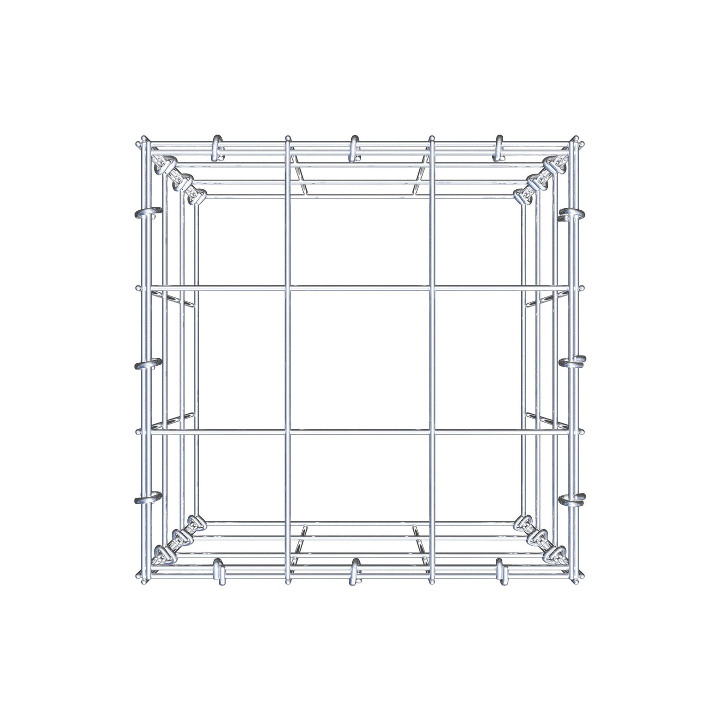 Gabbione aggiuntivo tipo 3 30 cm x 30 cm x 30 cm (L x A x P), maglia 10 cm x 10 cm, anello a C