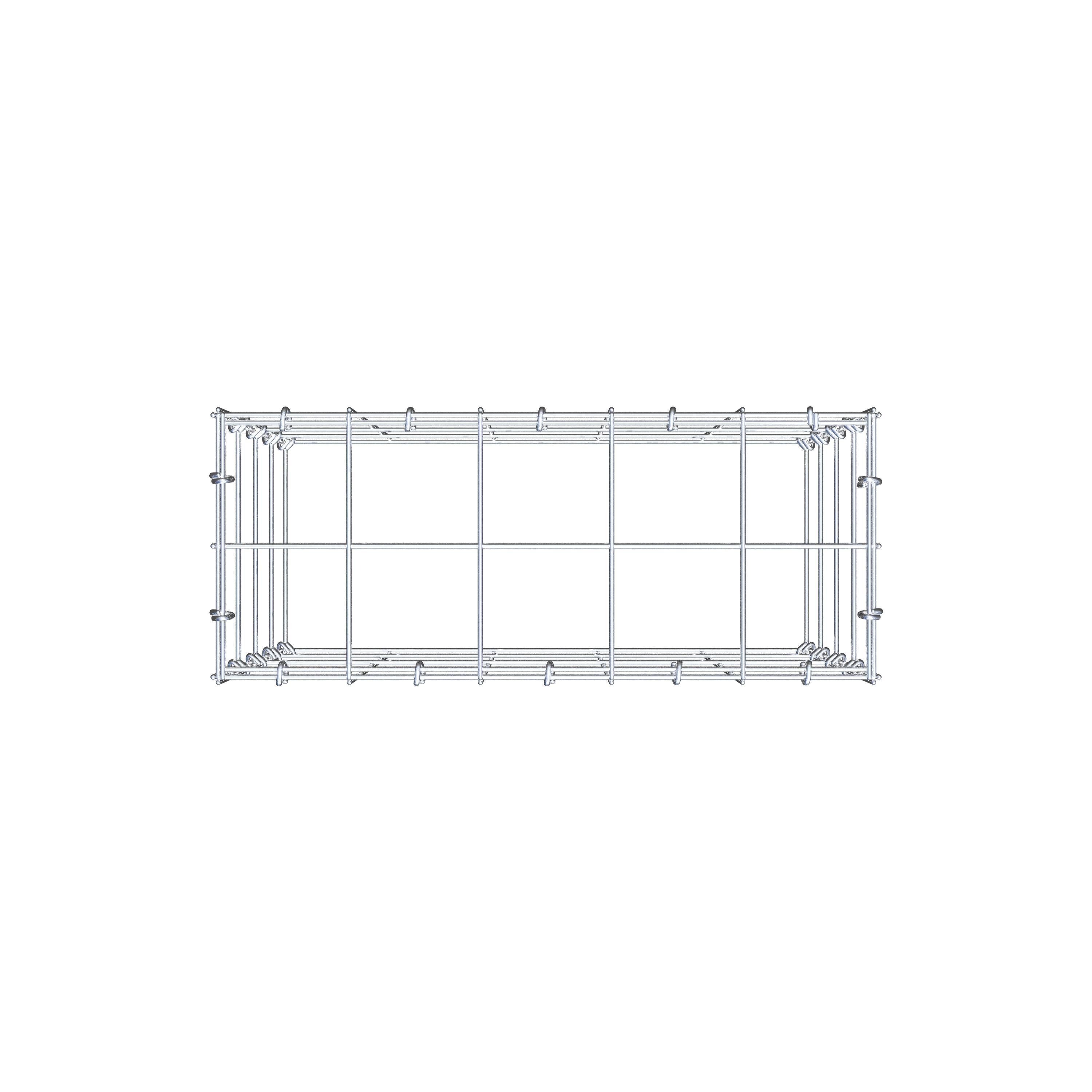 Anbaugabione Typ 3 50 cm x 40 cm x 20 cm (L x H x T), Maschenweite 10 cm x 10 cm, C-Ring