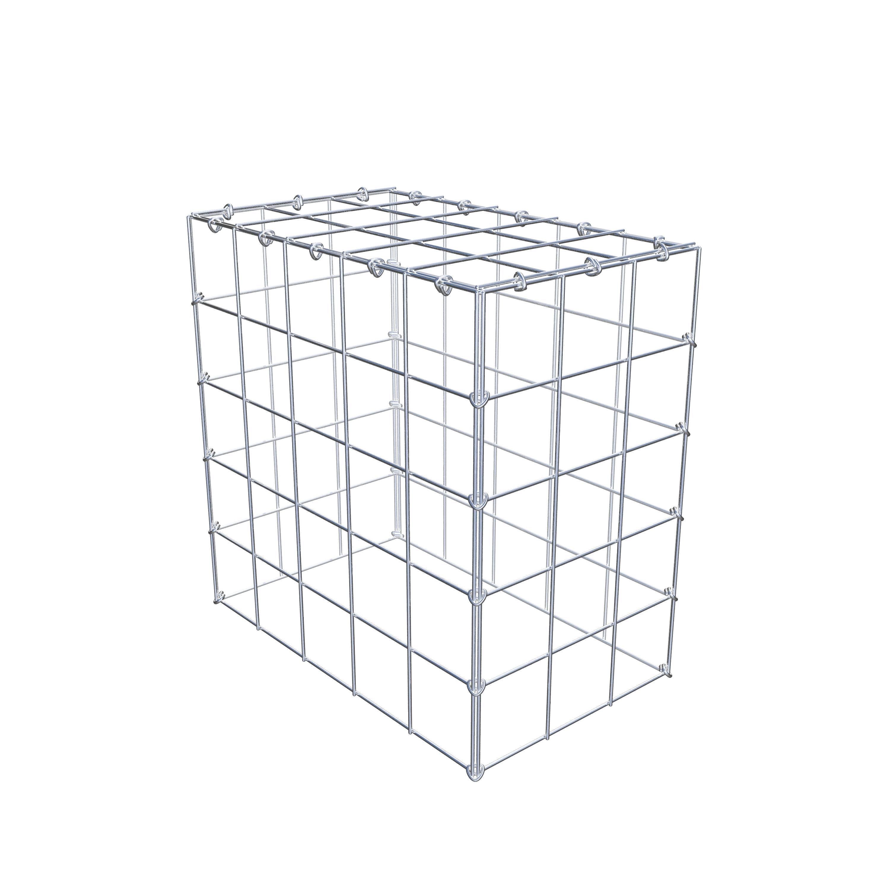 Mounted gabion type 3 50 cm x 50 cm x 30 cm (L x H x D), mesh size 10 cm x 10 cm, C-ring