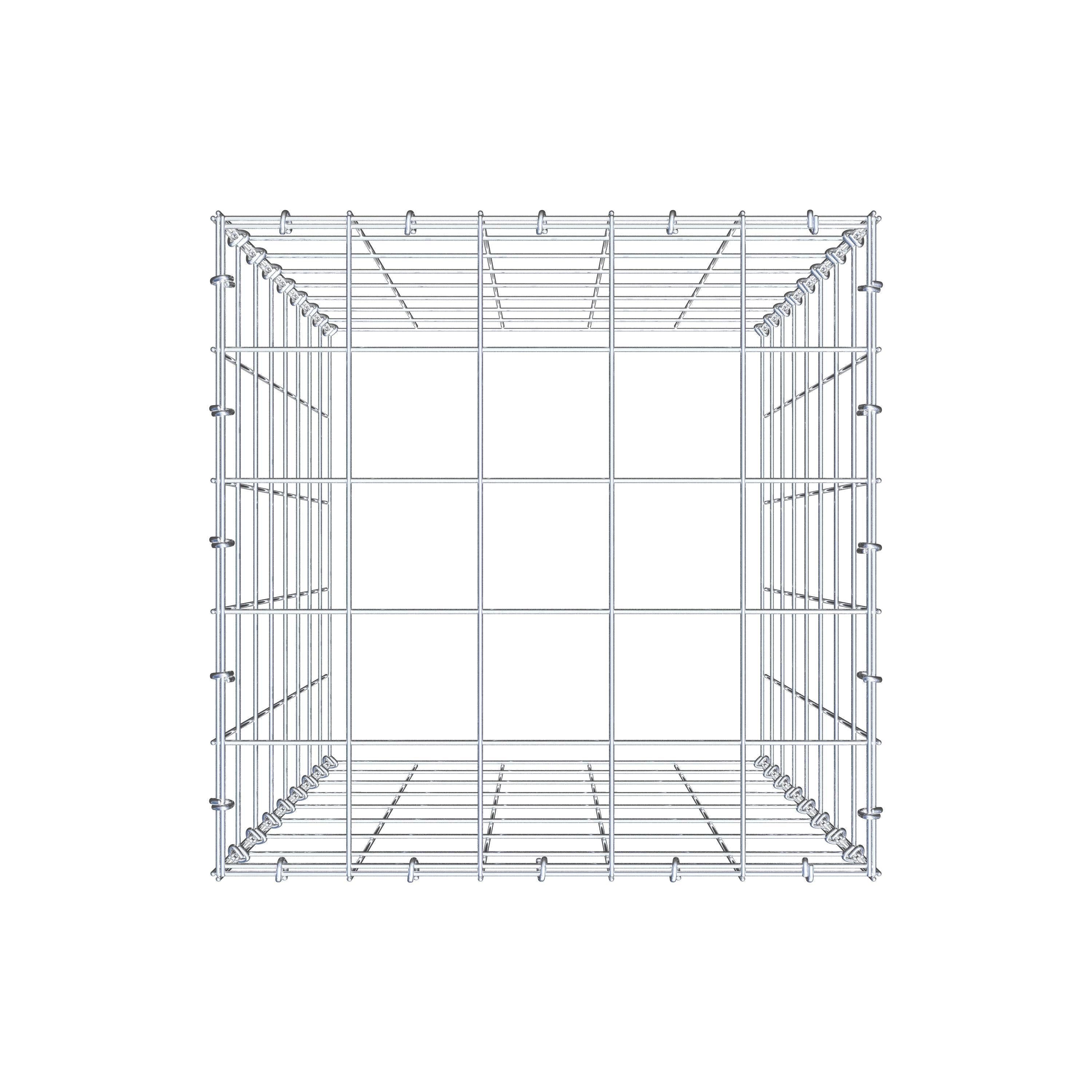 Anbaugabione Typ 3 80 cm x 50 cm x 50 cm (L x H x T), Maschenweite 10 cm x 10 cm, C-Ring