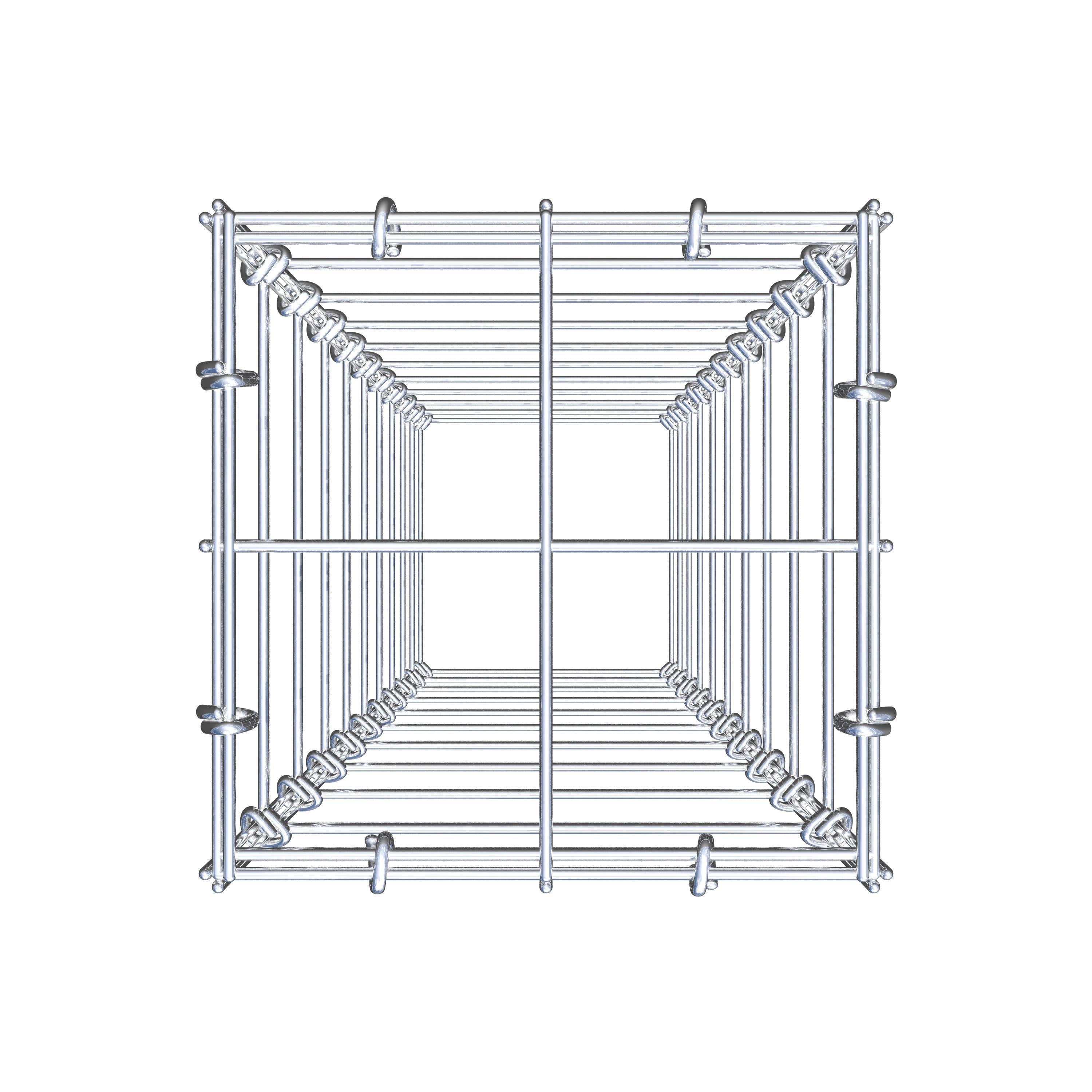 Anbaugabione Typ 3 100 cm x 20 cm x 20 cm (L x H x T), Maschenweite 10 cm x 10 cm, C-Ring