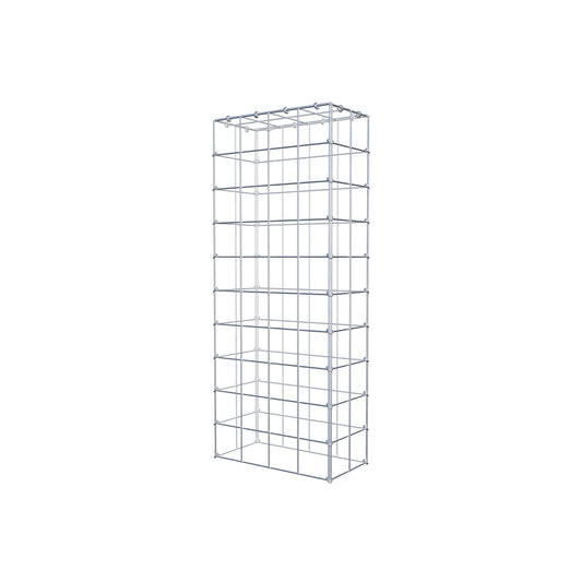 Typ 3 påbyggnadsgabion 100 cm x 20 cm x 40 cm (L x H x D), maskstorlek 10 cm x 10 cm, C-ring