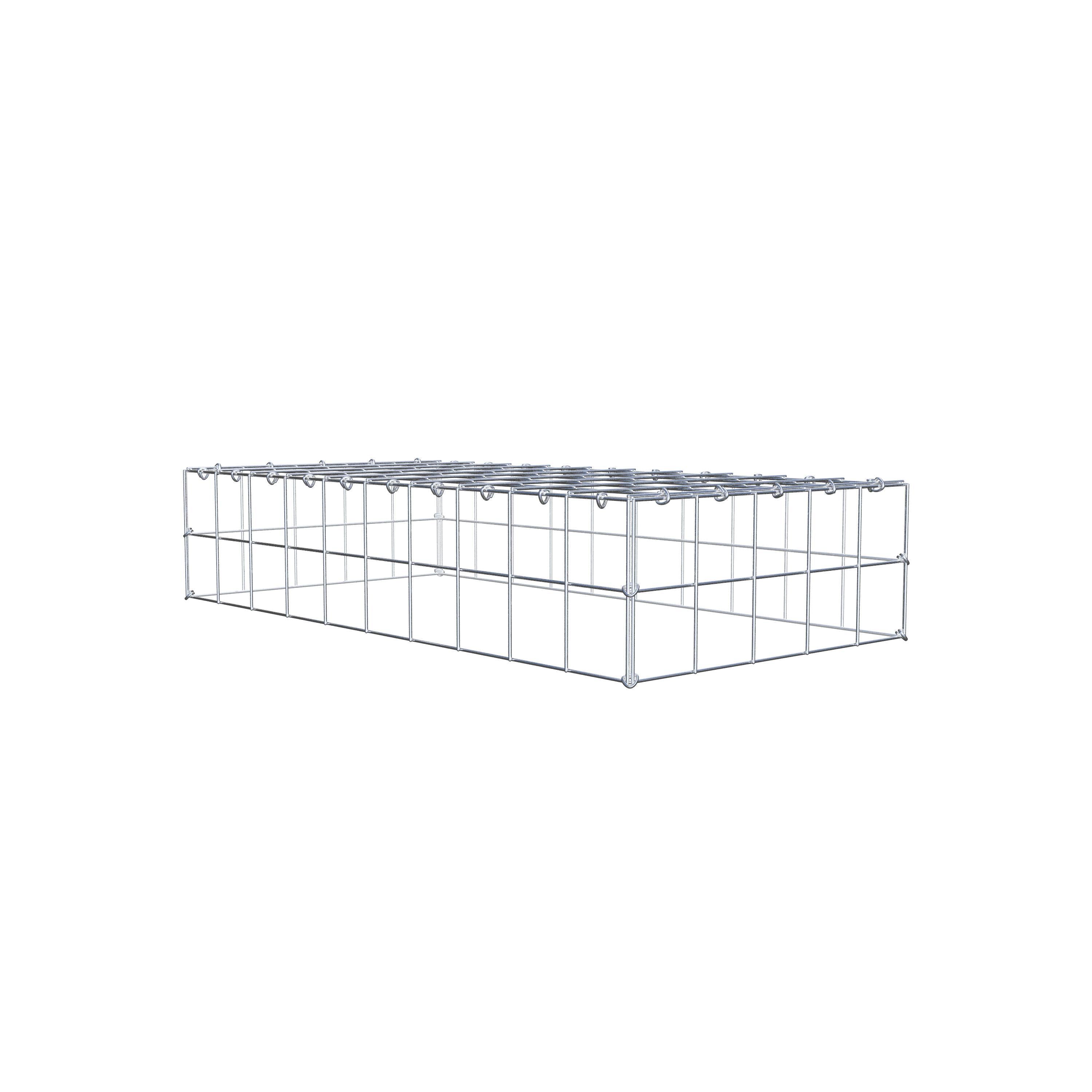 Anbaugabione Typ 3 100 cm x 20 cm x 50 cm (L x H x T), Maschenweite 10 cm x 10 cm, C-Ring