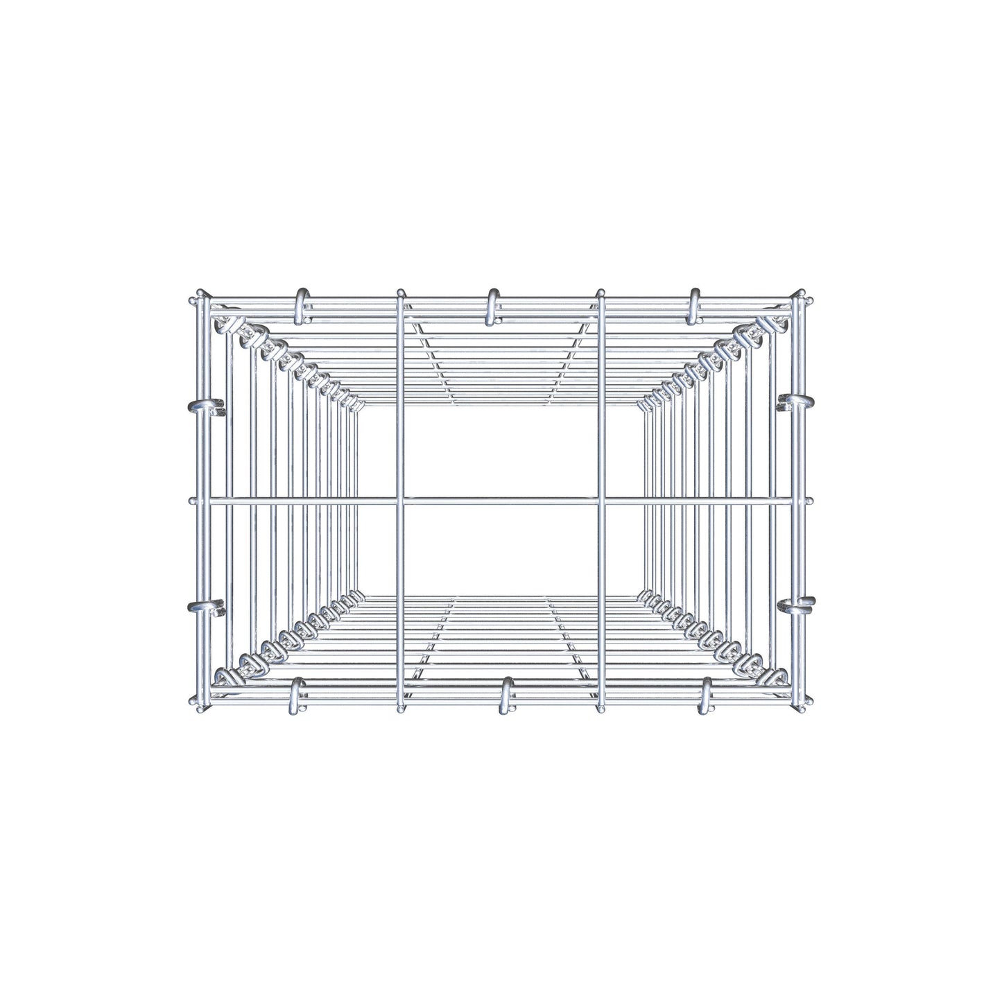 Anbaugabione Typ 3 100 cm x 30 cm x 20 cm (L x H x T), Maschenweite 10 cm x 10 cm, C-Ring