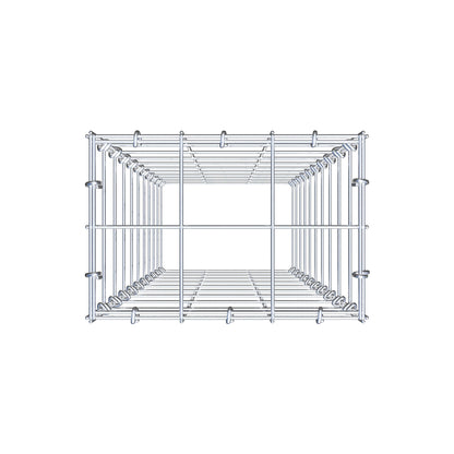 Anbaugabione Typ 3 100 cm x 30 cm x 20 cm (L x H x T), Maschenweite 10 cm x 10 cm, C-Ring