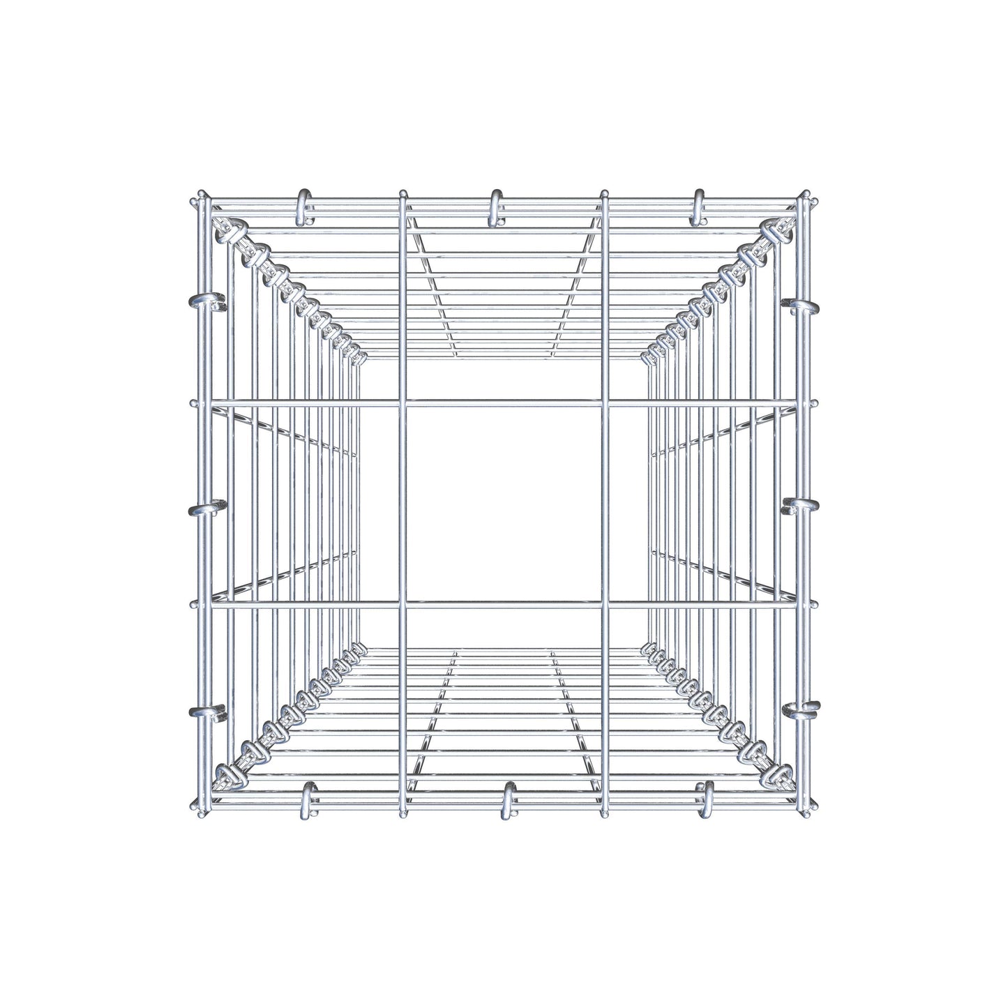 Gabbione aggiuntivo di tipo 3 100 cm x 30 cm x 30 cm (L x A x P), maglia 10 cm x 10 cm, anello a C