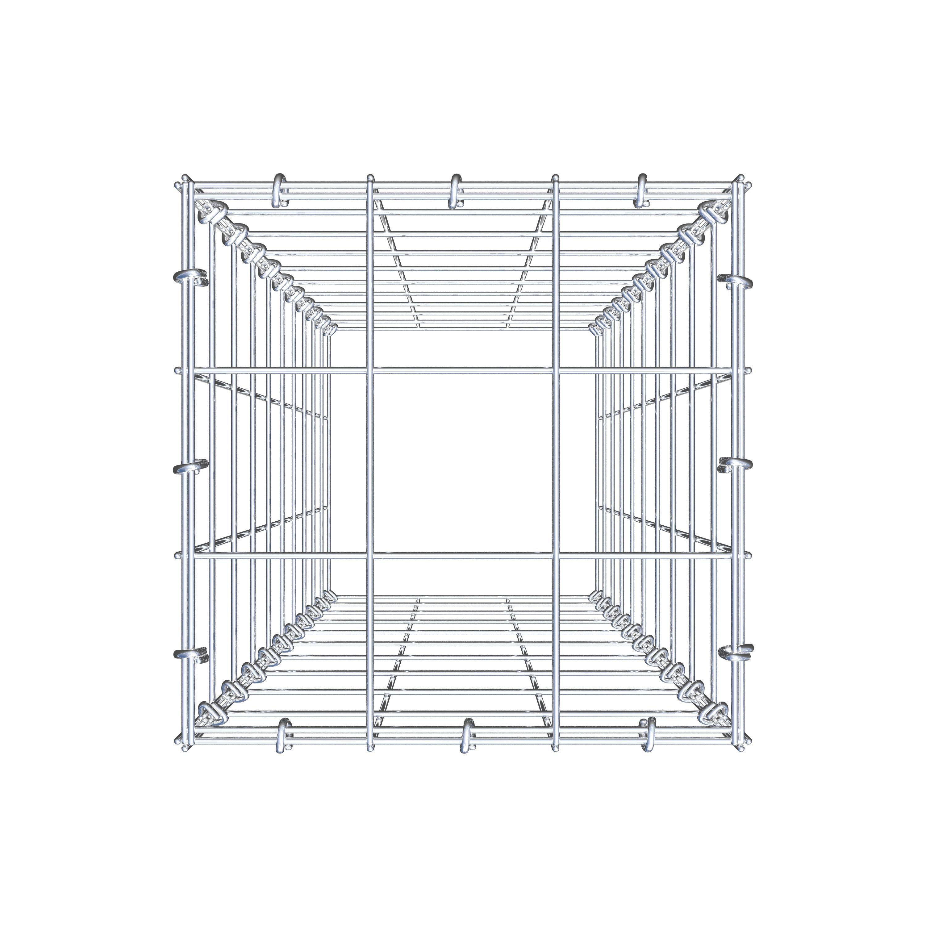 Gabbione aggiuntivo di tipo 3 100 cm x 30 cm x 30 cm (L x A x P), maglia 10 cm x 10 cm, anello a C