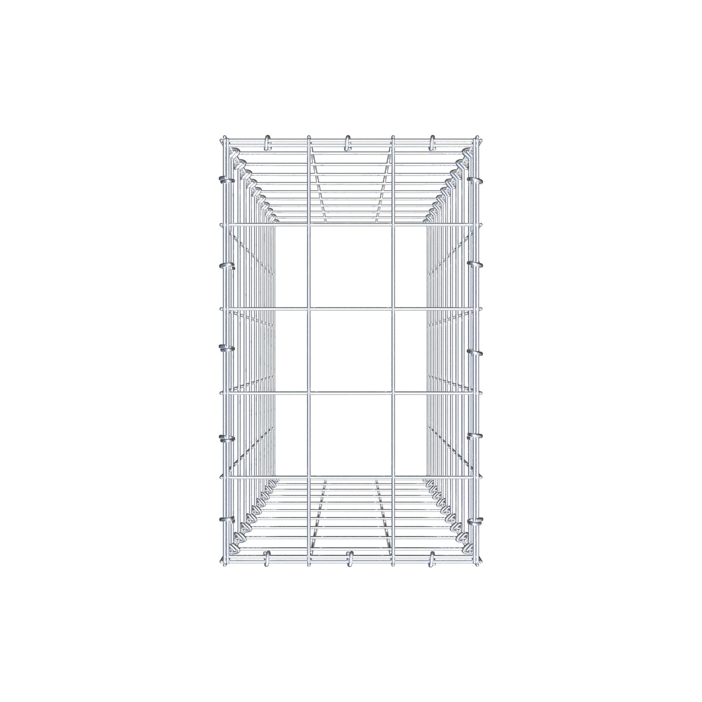Anbaugabione Typ 3 100 cm x 30 cm x 50 cm (L x H x T), Maschenweite 10 cm x 10 cm, C-Ring