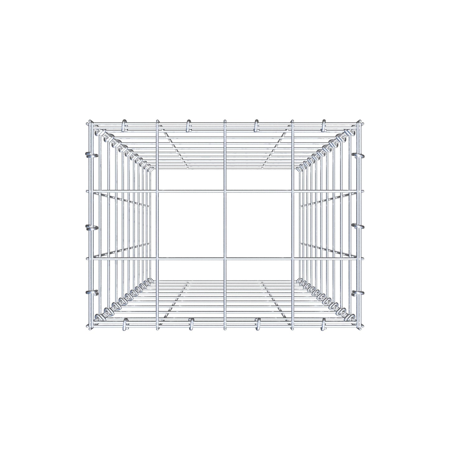 Anbaugabione Typ 3 100 cm x 40 cm x 30 cm (L x H x T), Maschenweite 10 cm x 10 cm, C-Ring
