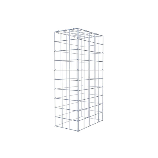 Typ 3 påbyggnadsgabion 100 cm x 50 cm x 30 cm (L x H x D), maskstorlek 10 cm x 10 cm, C-ring