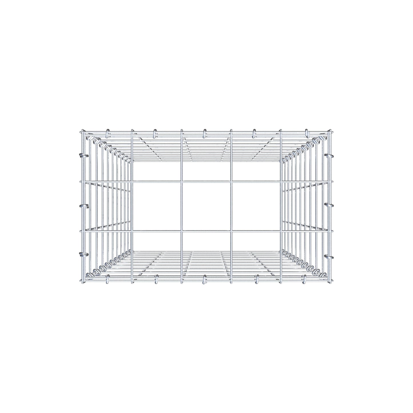 Anbaugabione Typ 3 100 cm x 50 cm x 30 cm (L x H x T), Maschenweite 10 cm x 10 cm, C-Ring