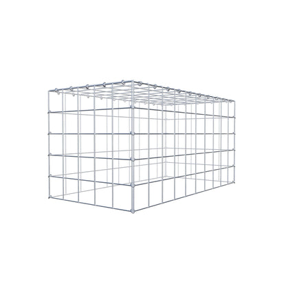 Monteret gabion type 3 100 cm x 50 cm x 50 cm (L x H x D), maskestørrelse 10 cm x 10 cm, C-ring