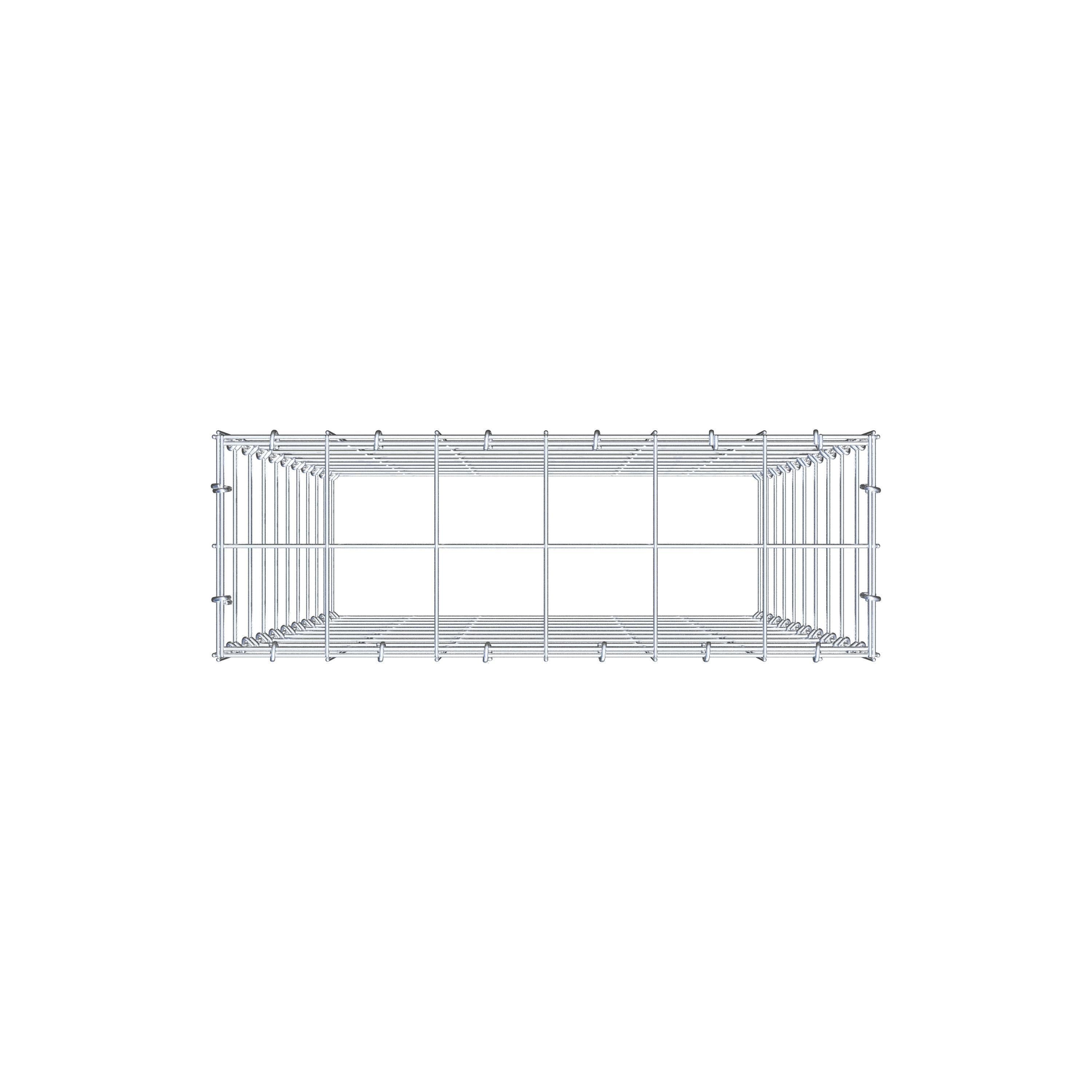 Anbaugabione Typ 3 100 cm x 60 cm x 20 cm (L x H x T), Maschenweite 10 cm x 10 cm, C-Ring