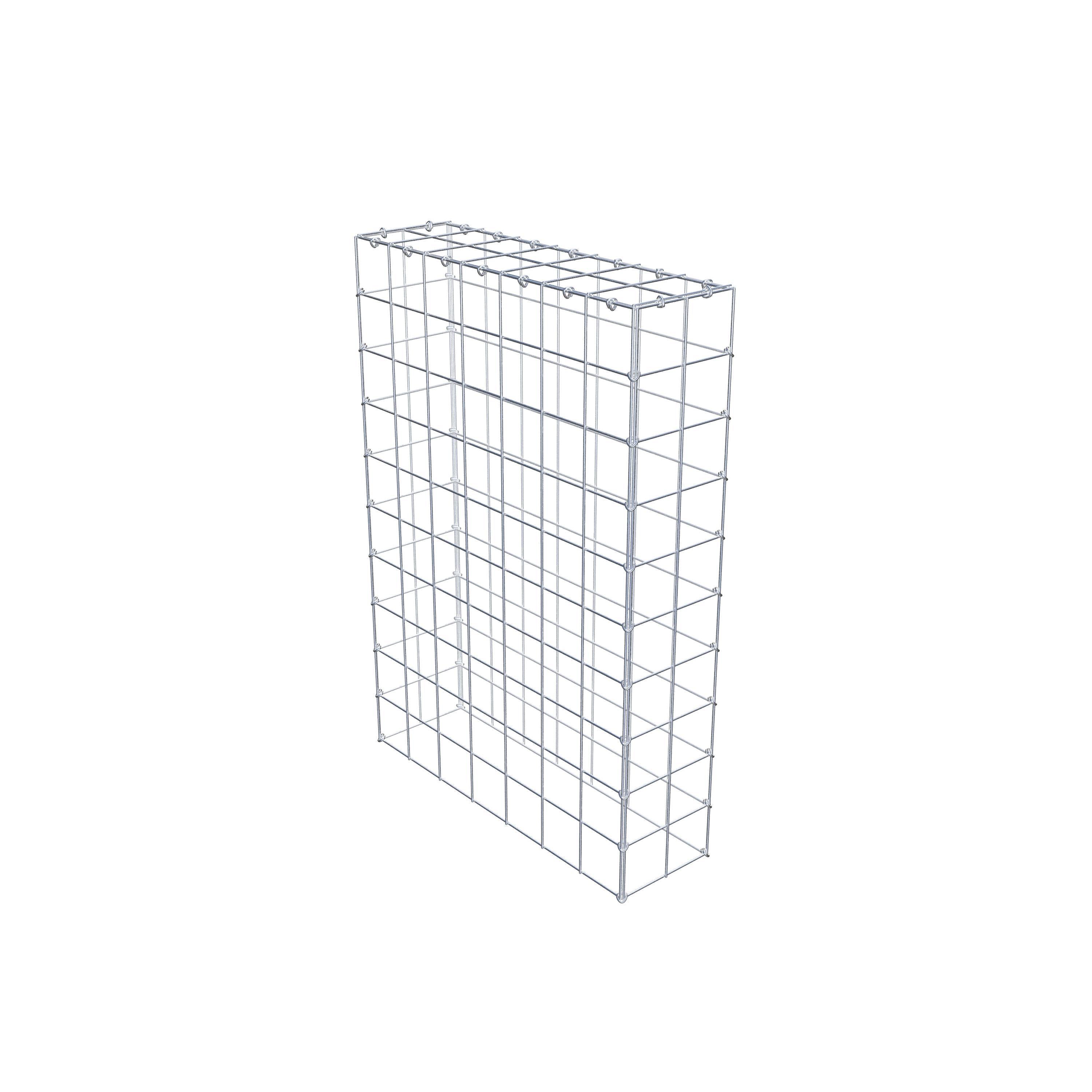 Mounted gabion type 3 100 cm x 70 cm x 20 cm (L x H x D), mesh size 10 cm x 10 cm, C-ring