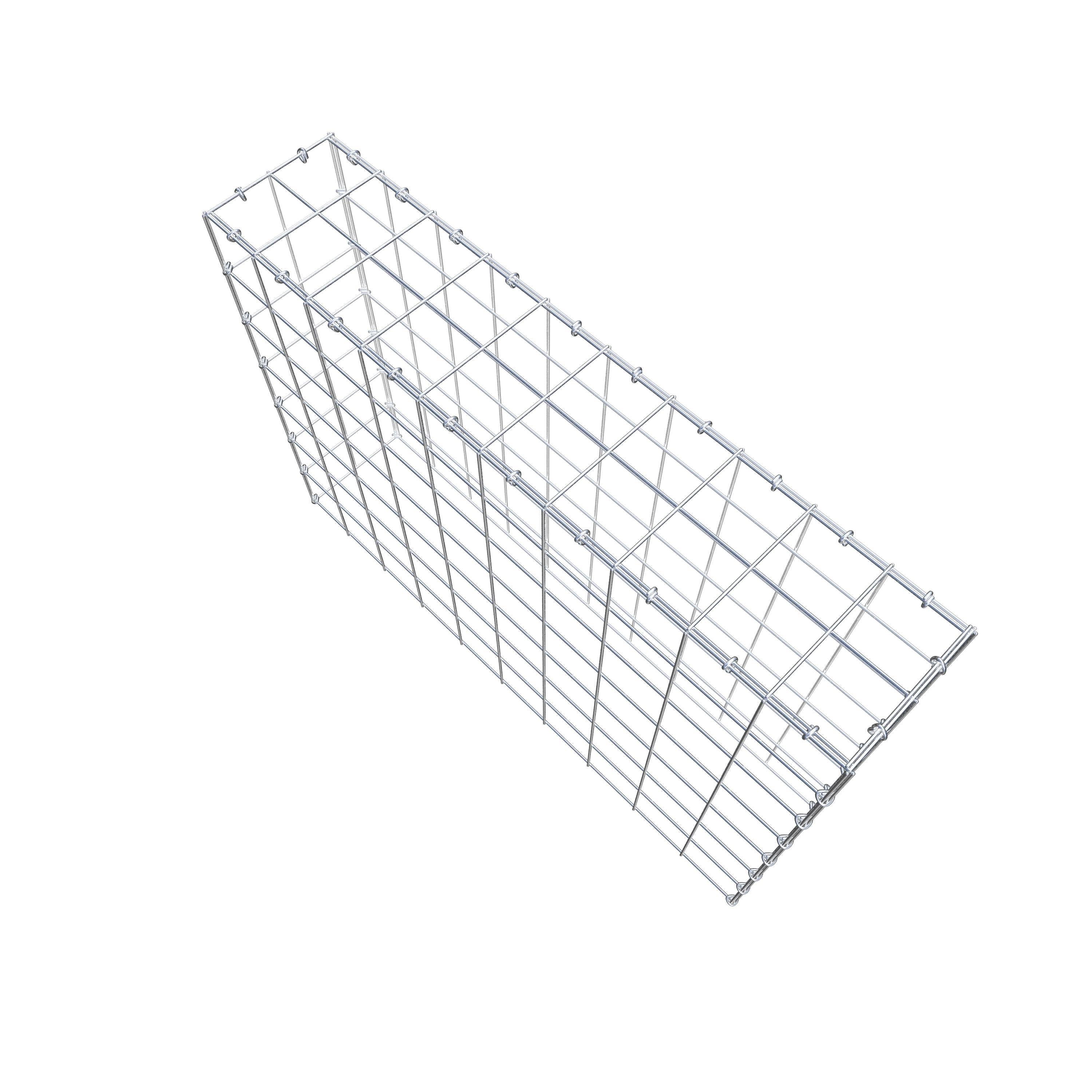 Mounted gabion type 3 100 cm x 70 cm x 20 cm (L x H x D), mesh size 10 cm x 10 cm, C-ring