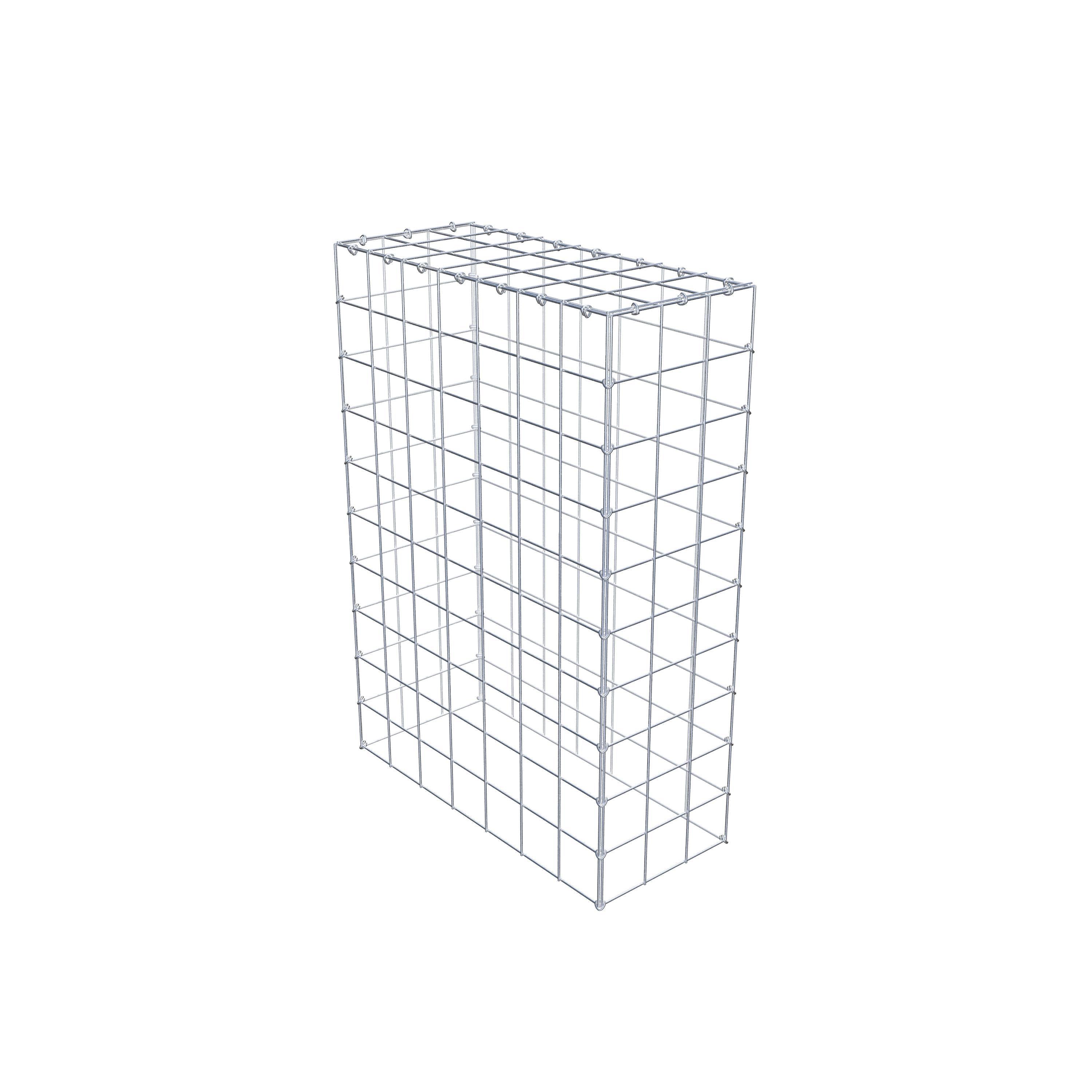 Mounted gabion type 3 100 cm x 70 cm x 30 cm (L x H x D), mesh size 10 cm x 10 cm, C-ring