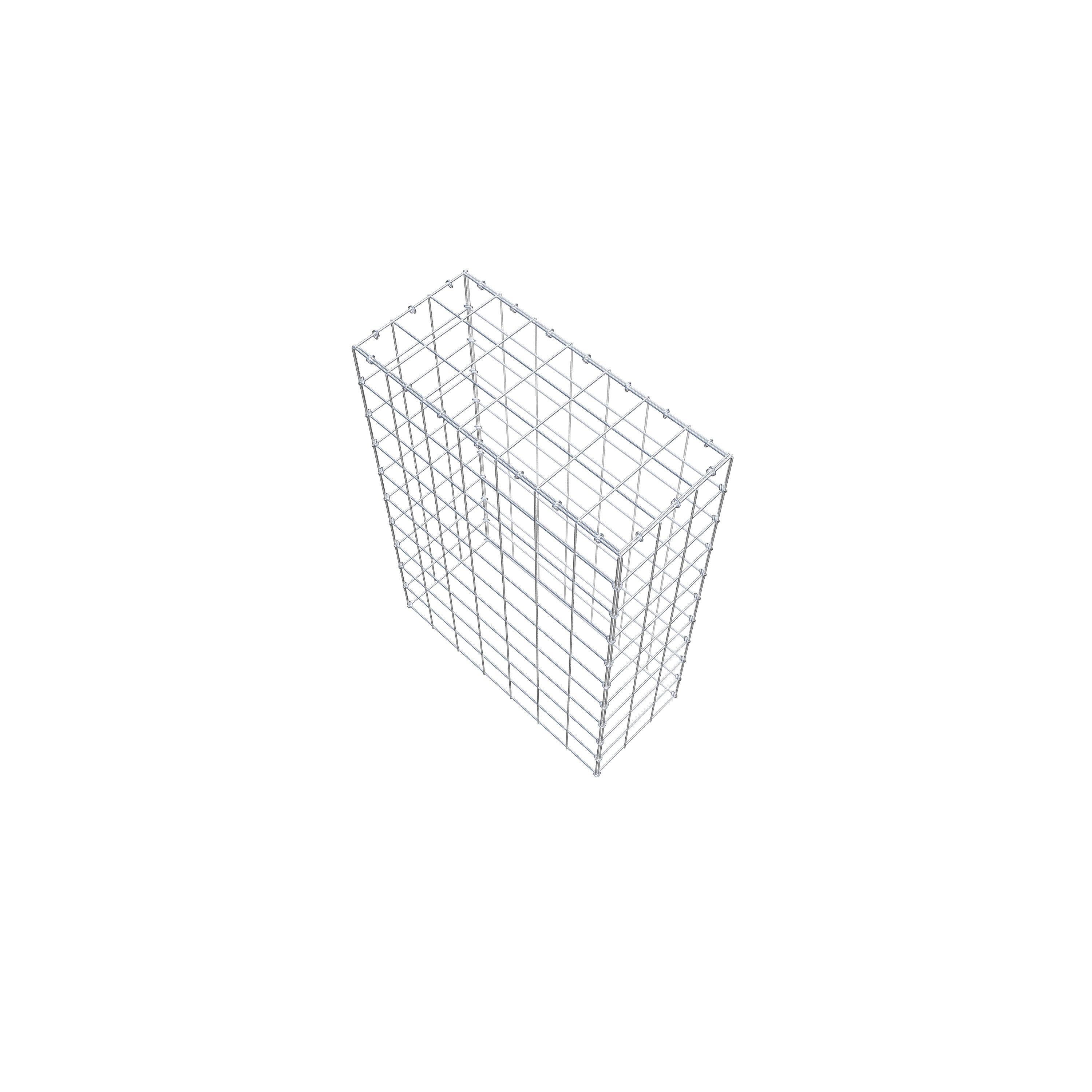 Mounted gabion type 3 100 cm x 70 cm x 30 cm (L x H x D), mesh size 10 cm x 10 cm, C-ring