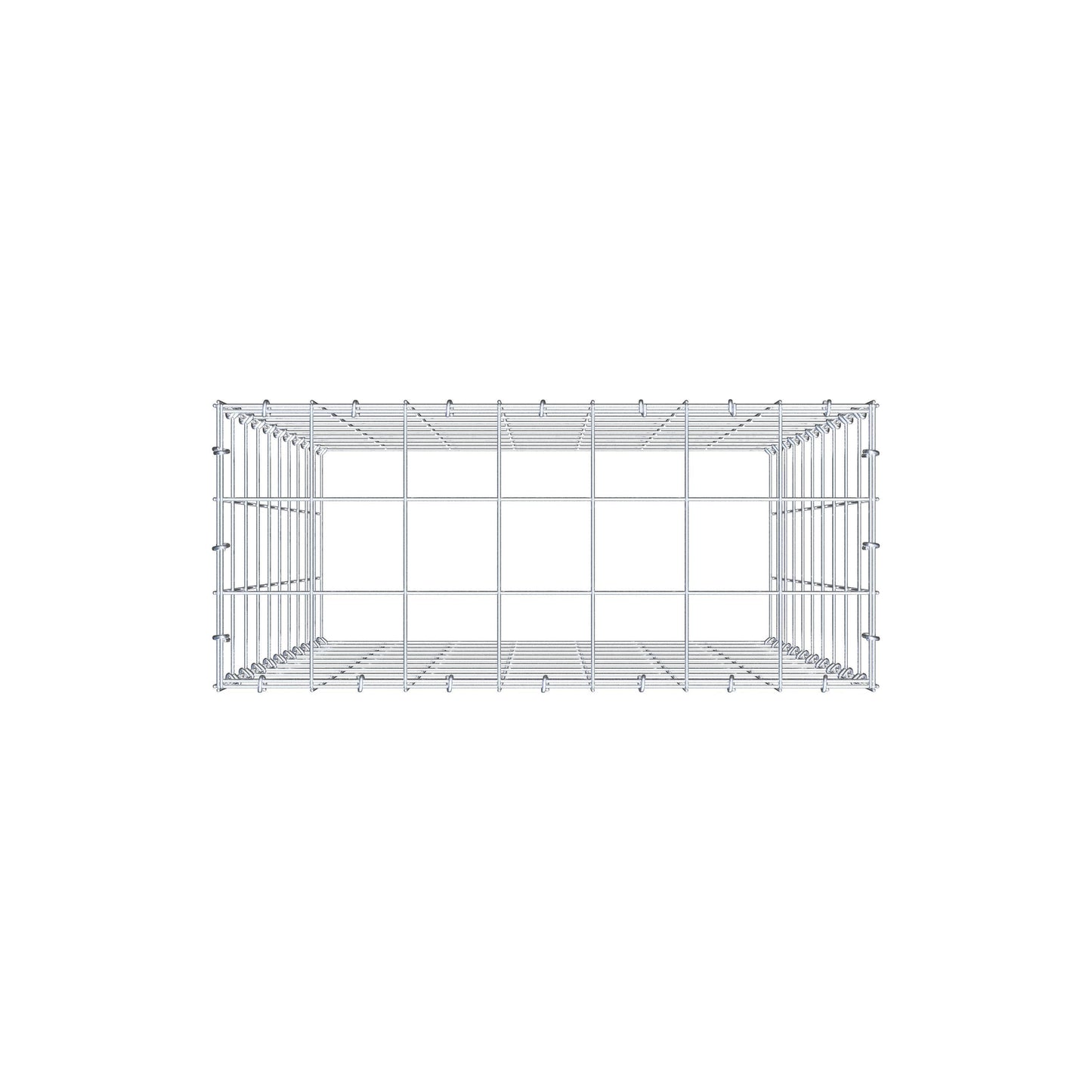Anbaugabione Typ 3 100 cm x 70 cm x 30 cm (L x H x T), Maschenweite 10 cm x 10 cm, C-Ring
