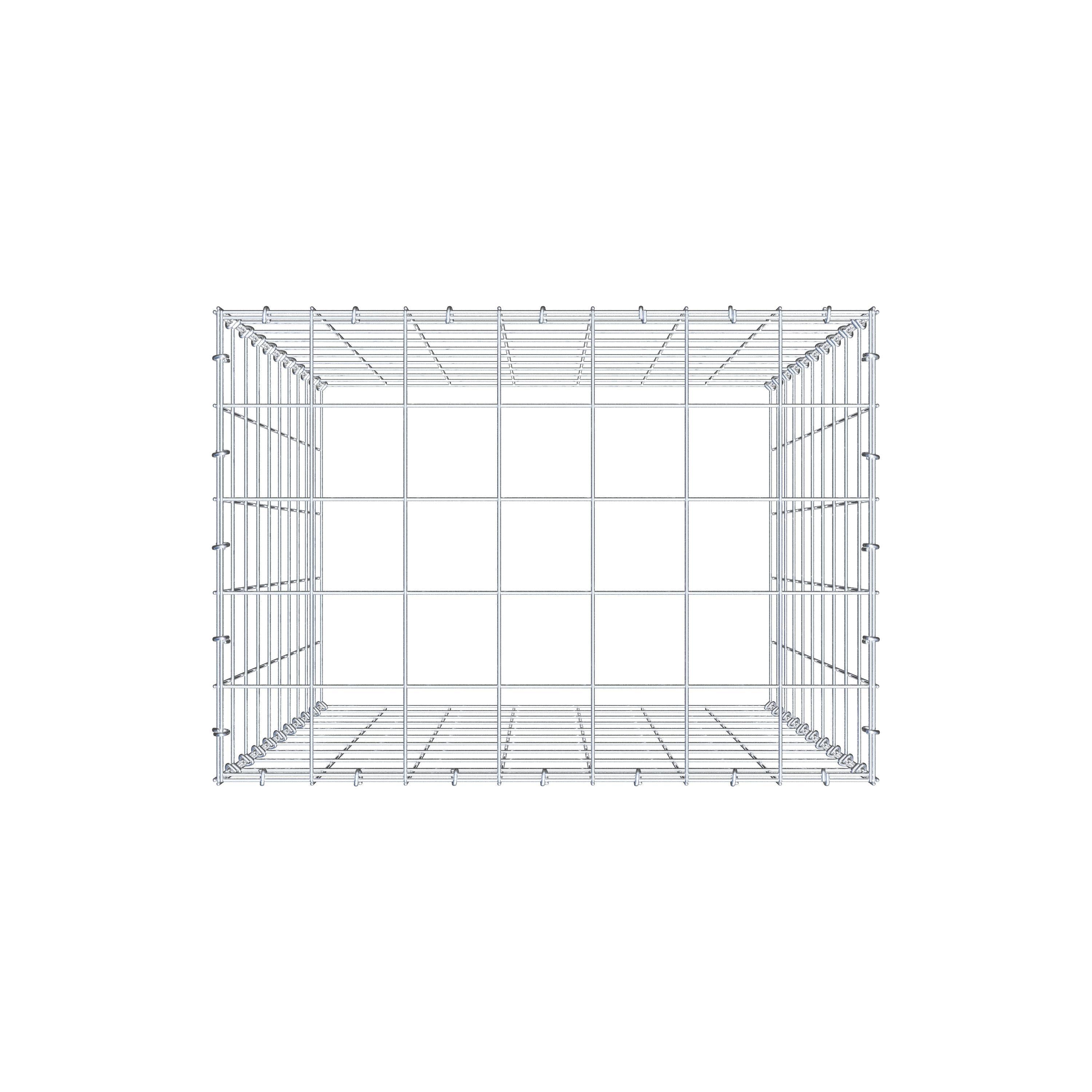 Anbaugabione Typ 3 100 cm x 70 cm x 50 cm (L x H x T), Maschenweite 10 cm x 10 cm, C-Ring