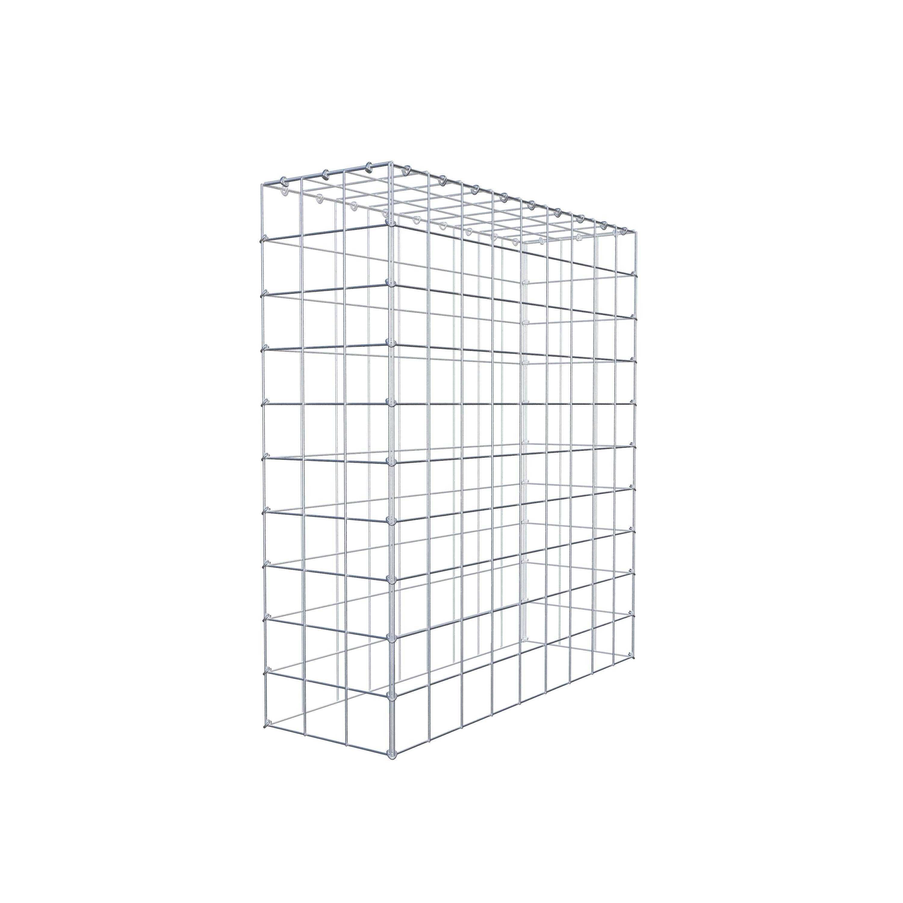 Mounted gabion type 3 100 cm x 90 cm x 30 cm (L x H x D), mesh size 10 cm x 10 cm, C-ring