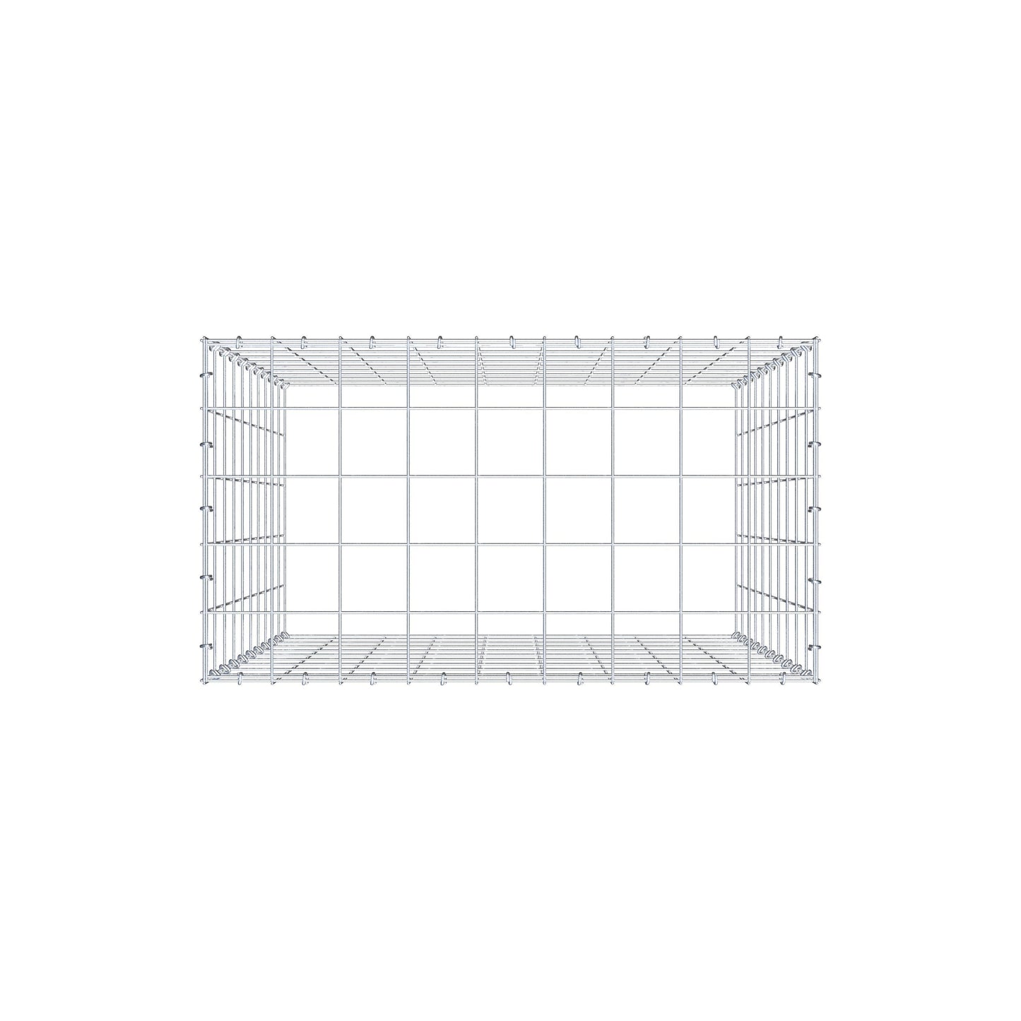 Anbaugabione Typ 3 100 cm x 90 cm x 50 cm (L x H x T), Maschenweite 10 cm x 10 cm, C-Ring