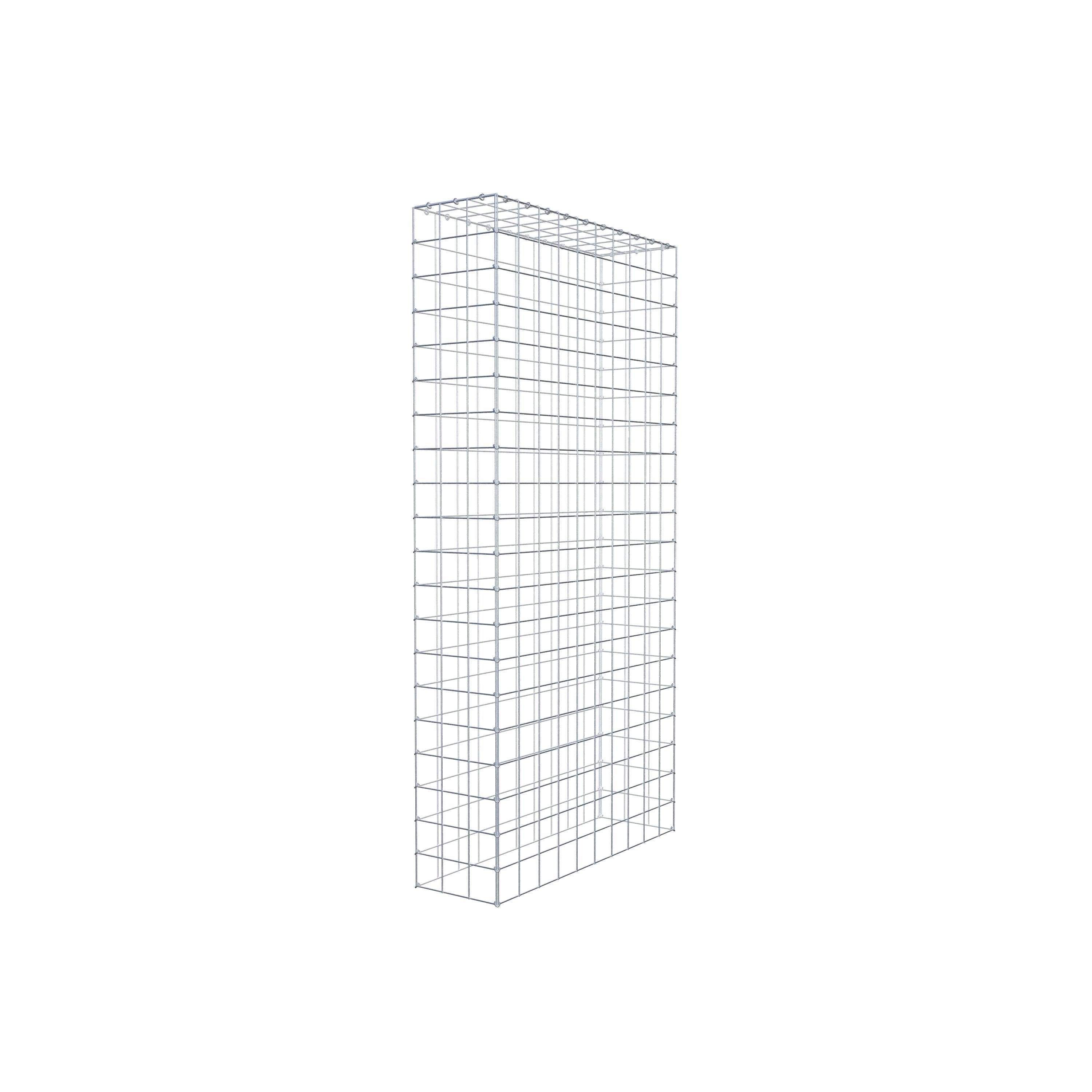 Monteret gabion type 3 200 cm x 100 cm x 30 cm (L x H x D), maskestørrelse 10 cm x 10 cm, C-ring