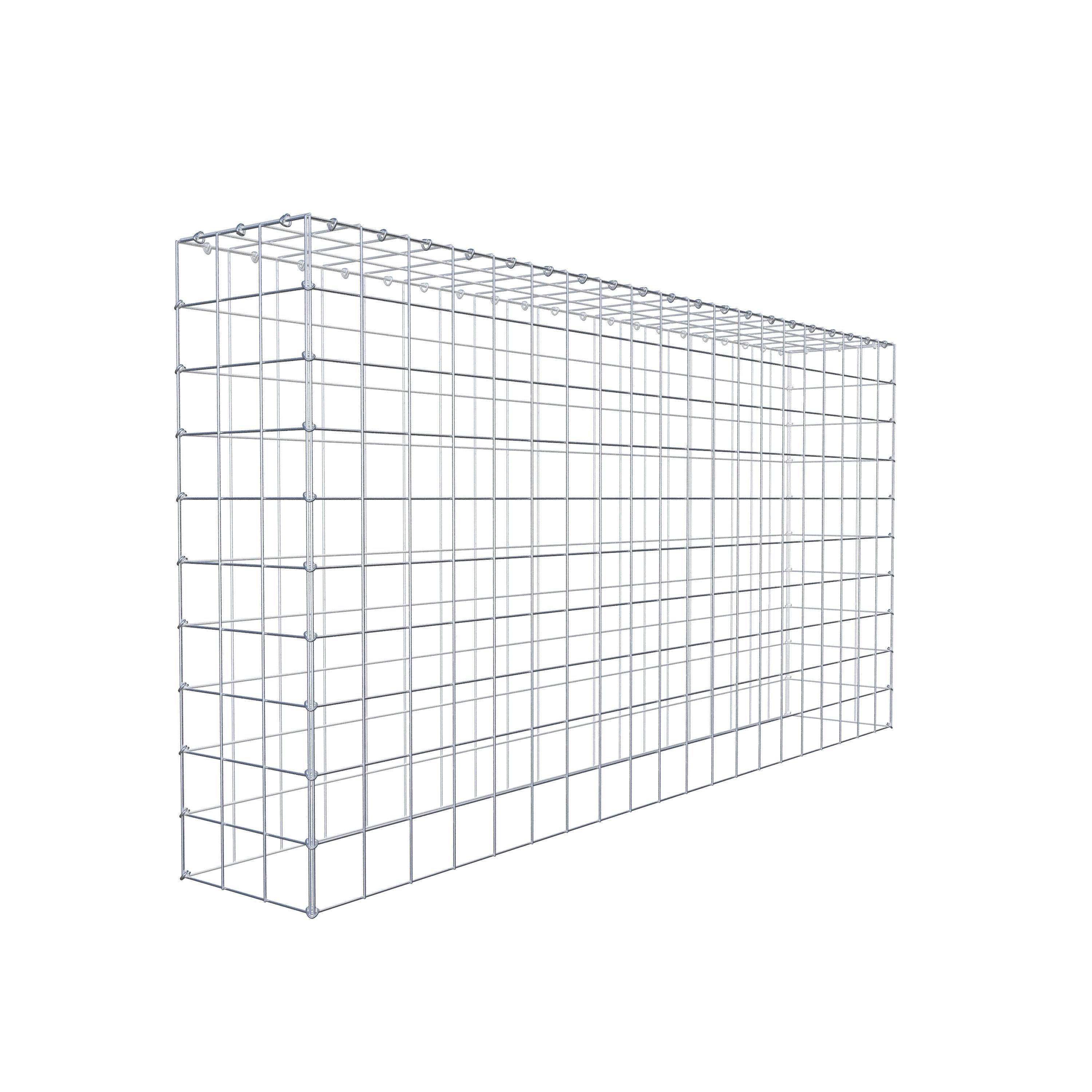 Monteret gabion type 3 200 cm x 100 cm x 30 cm (L x H x D), maskestørrelse 10 cm x 10 cm, C-ring