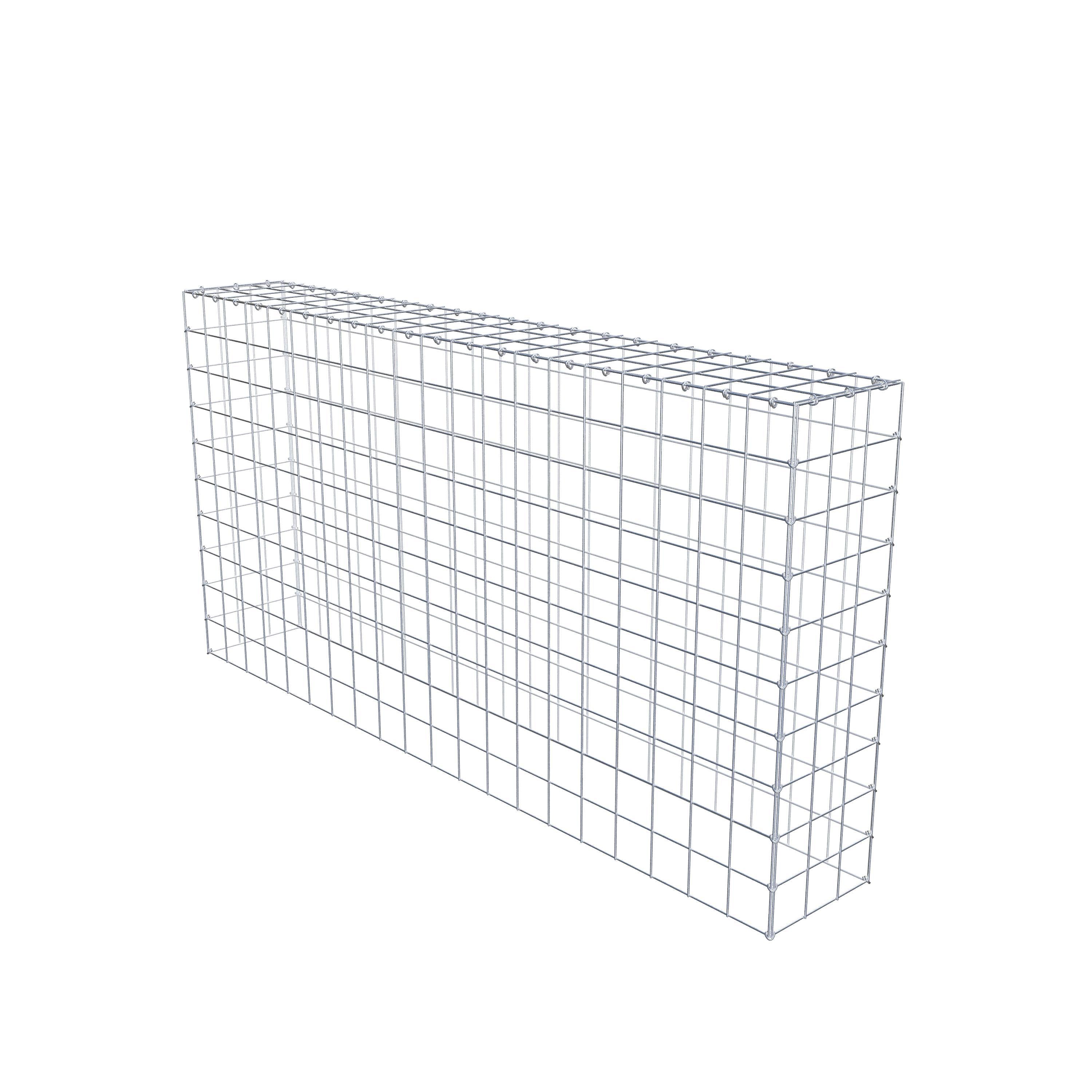 Monteret gabion type 3 200 cm x 100 cm x 30 cm (L x H x D), maskestørrelse 10 cm x 10 cm, C-ring