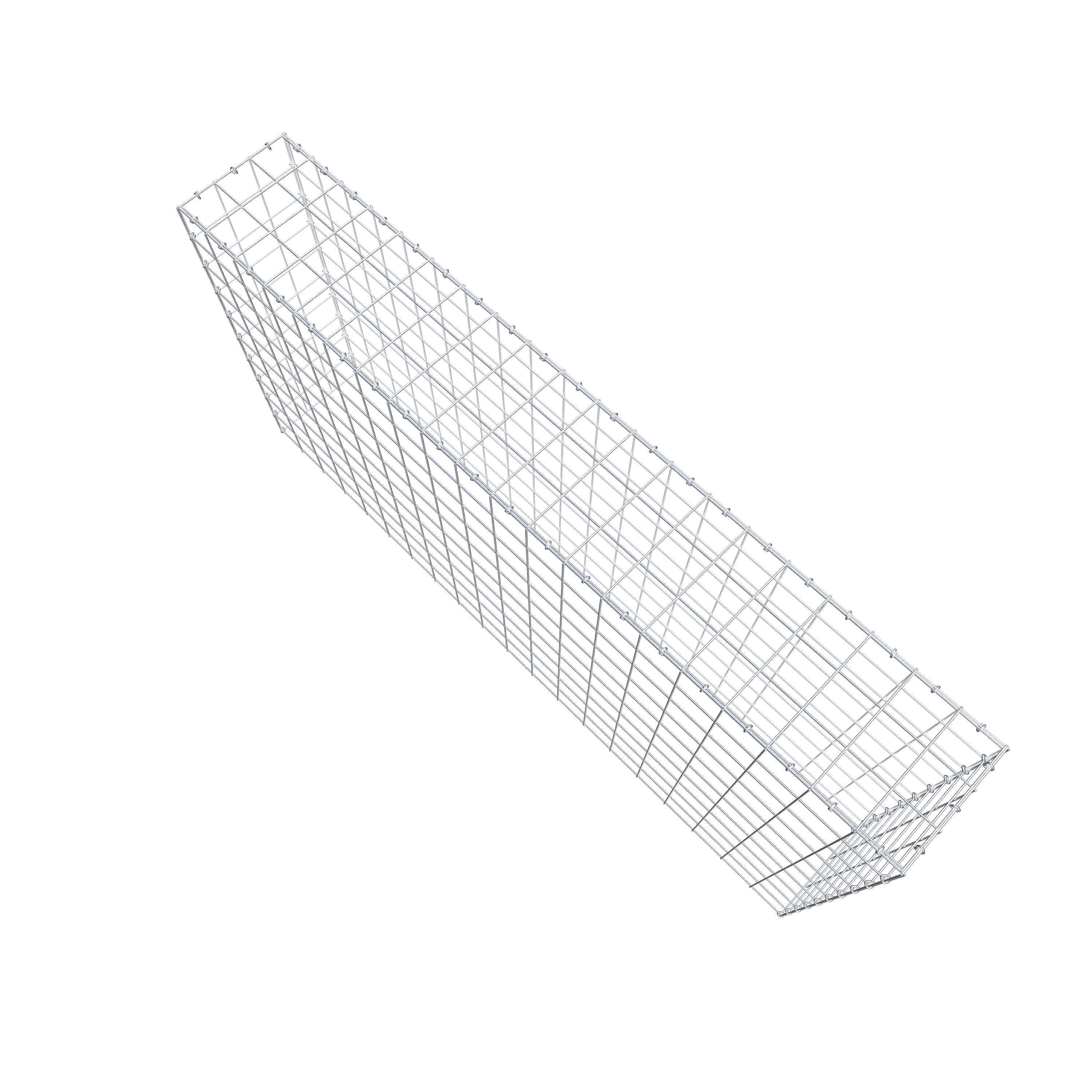 Monteret gabion type 3 200 cm x 100 cm x 30 cm (L x H x D), maskestørrelse 10 cm x 10 cm, C-ring