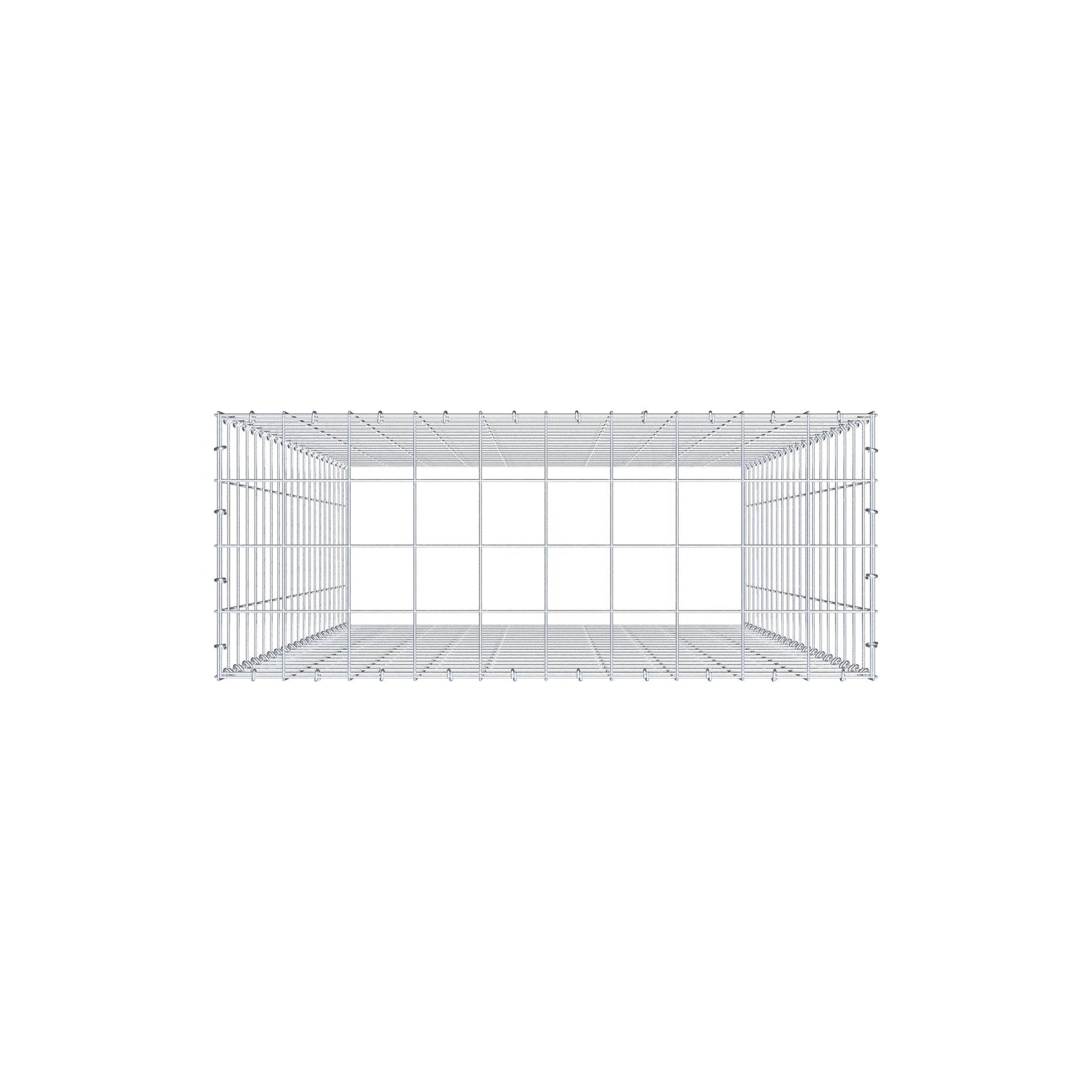Anbaugabione Typ 3 200 cm x 100 cm x 40 cm (L x H x T), Maschenweite 10 cm x 10 cm, C-Ring