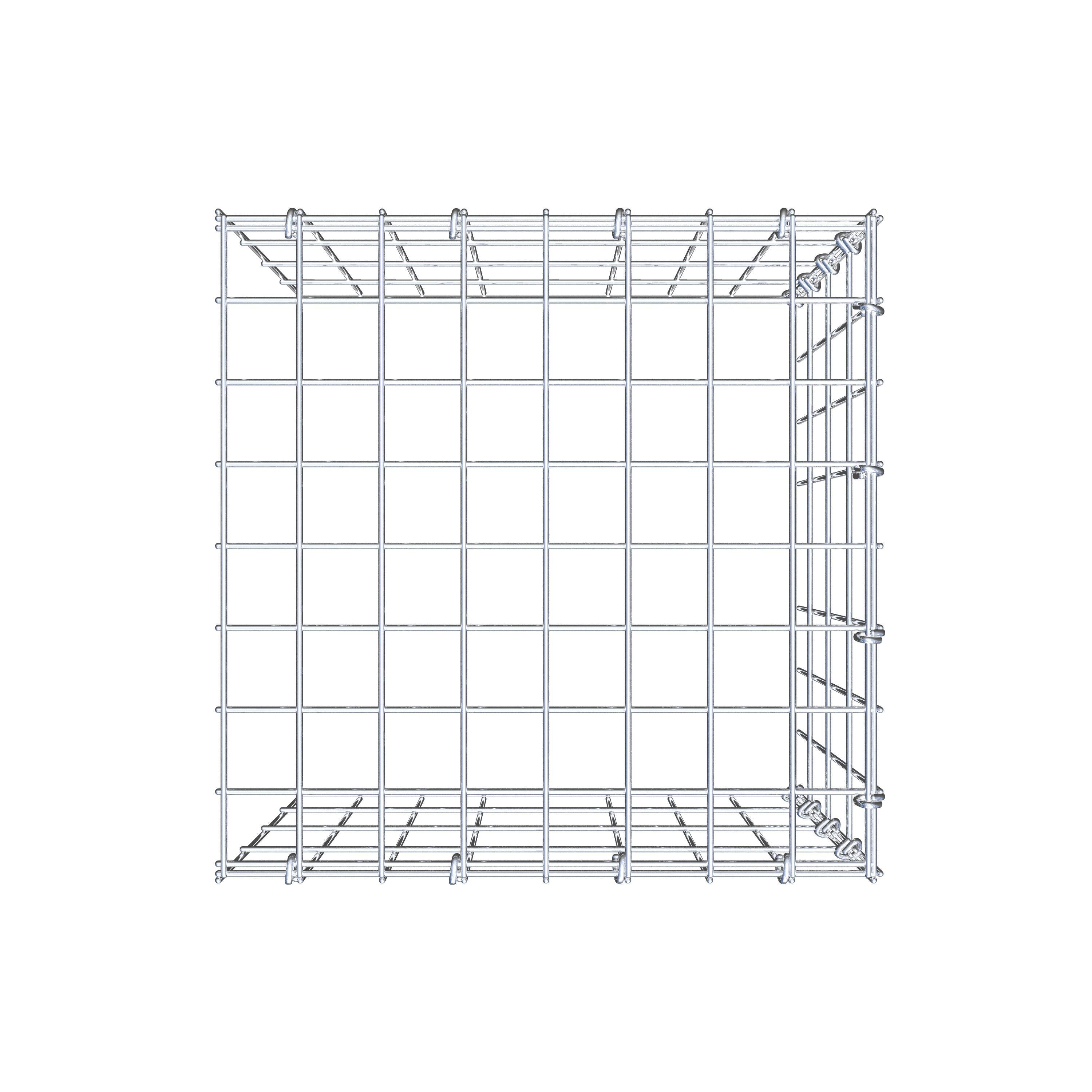 Anbaugabione Typ 4 40 cm x 40 cm x 40 cm (L x H x T), Maschenweite 5 cm x 10 cm, C-Ring